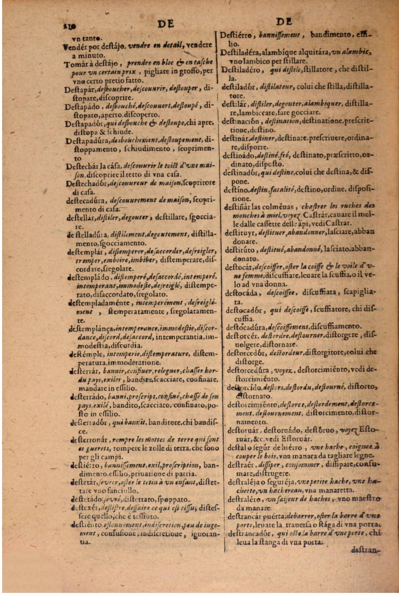 1606 - Samuel Crespin - Thresor des trois langues, francoise, italiene et espagnolle - BSB Munich