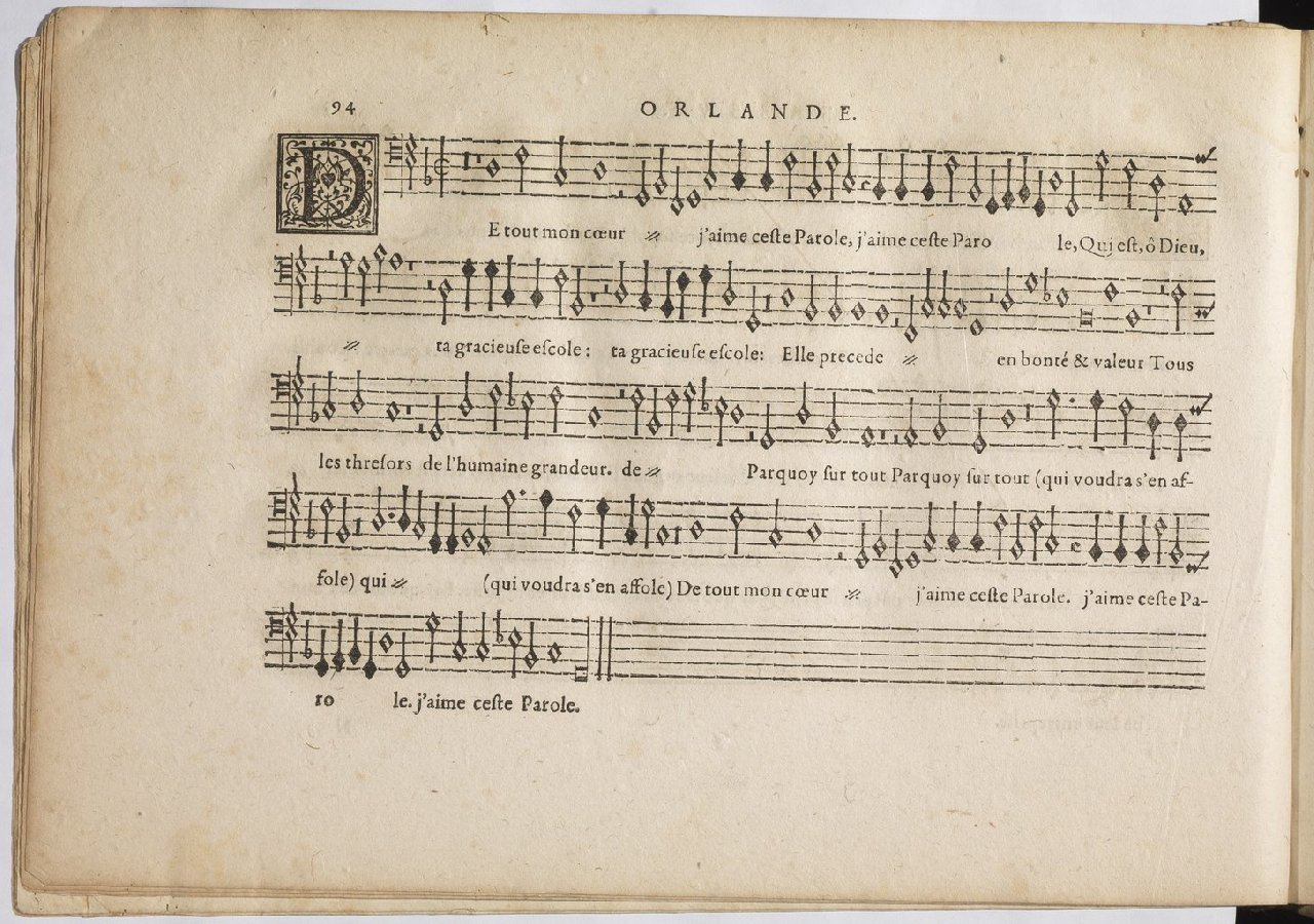 1594 - Paul Marceau - Trésor de musique d&#039;Orlande de Lassus, Superius, Bassus, Tenor, Quinta pars - BnF