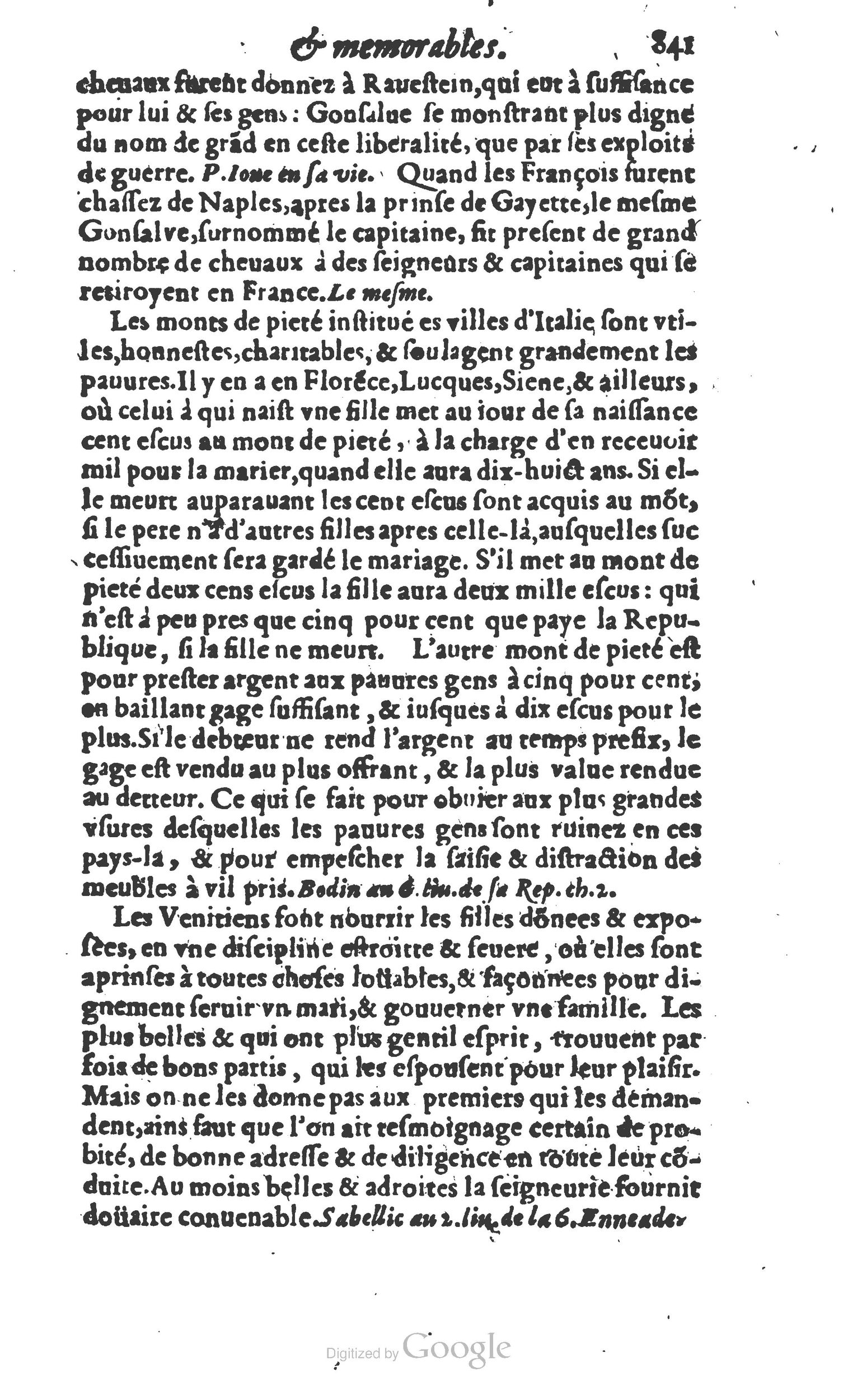 1610 - Paul Marceau - Trésor d’histoires admirables et mémorables - Princeton
