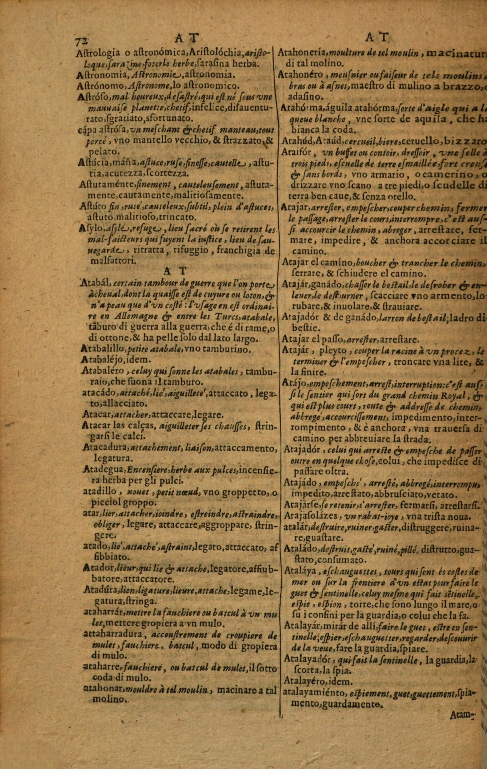 1617 - Samuel Crespin - Trésor des trois langues espagnole, française et italienne (Première partie) - Regensburg