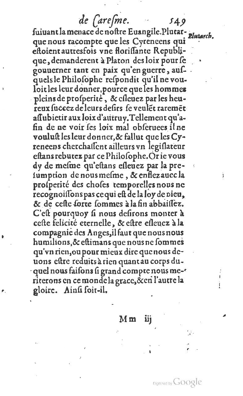 1607 - Nicolas Du Fossé - Trésor quadragésimal - T 01 - BM Lyon
