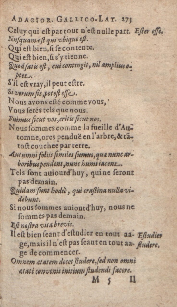 1612 - Dominicus Custos - Trésor des proverbes français  - Bibliopol-Olomuc