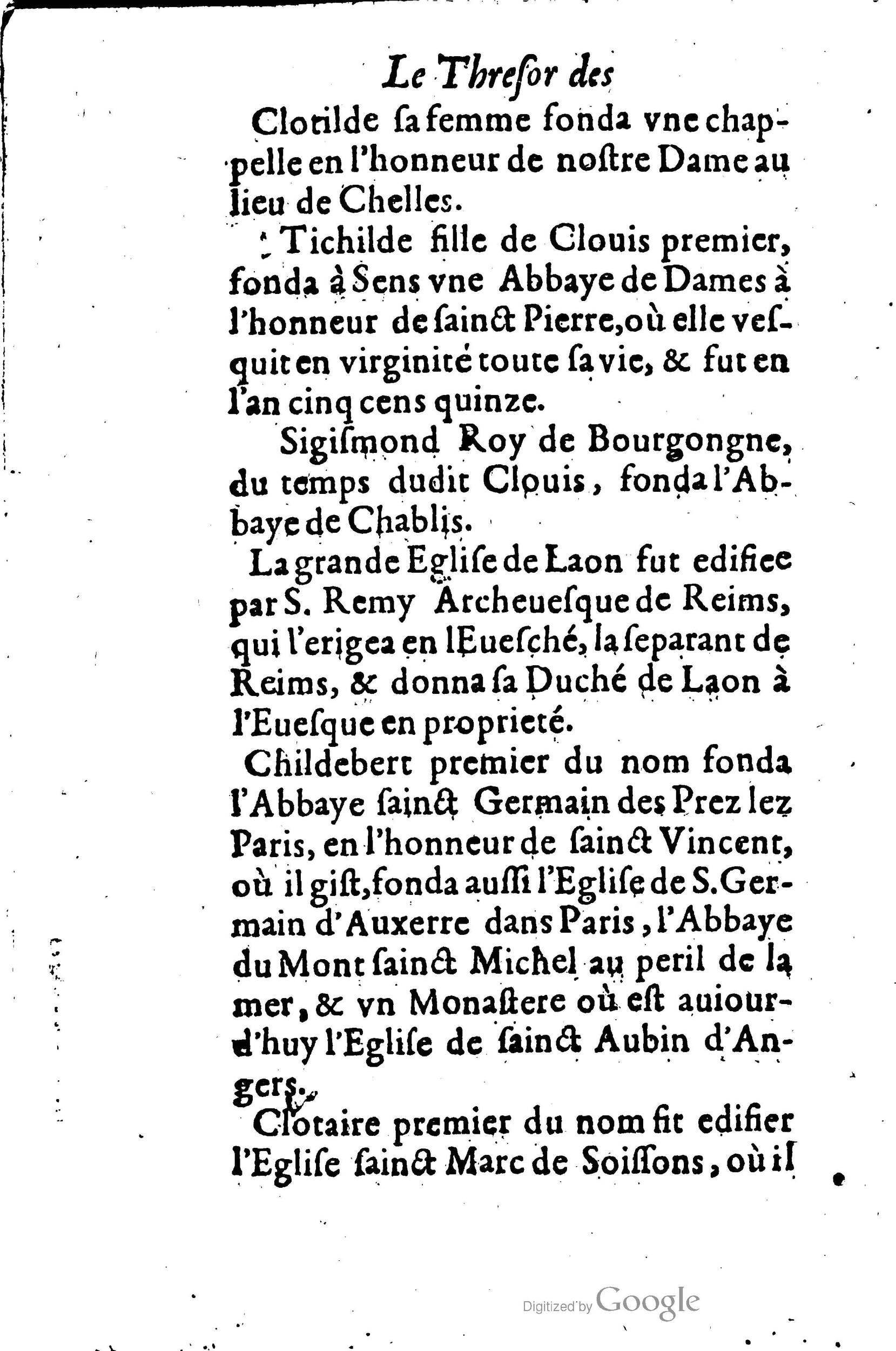 1619 - Jean Corrozet - Trésor des histoires de France - BSB Munich