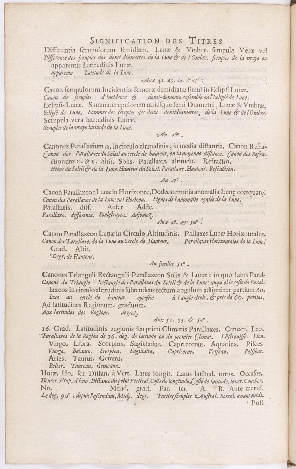 1634 - Zacharie Roman - Les Tables perpétuelles - BnF Arsenal