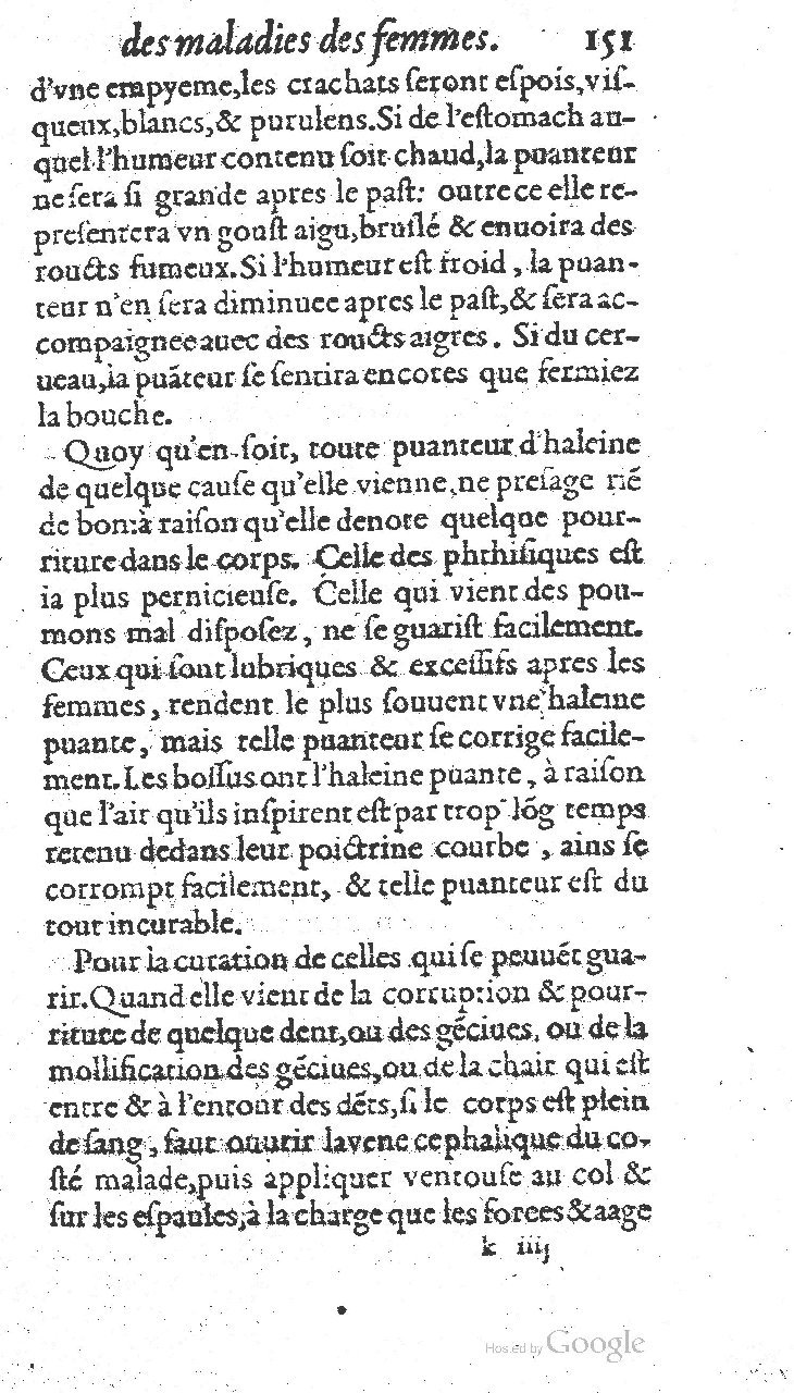 1585 - Jacques du Puis - Trésor des remèdes secrets pour les maladies des femmes - BnF