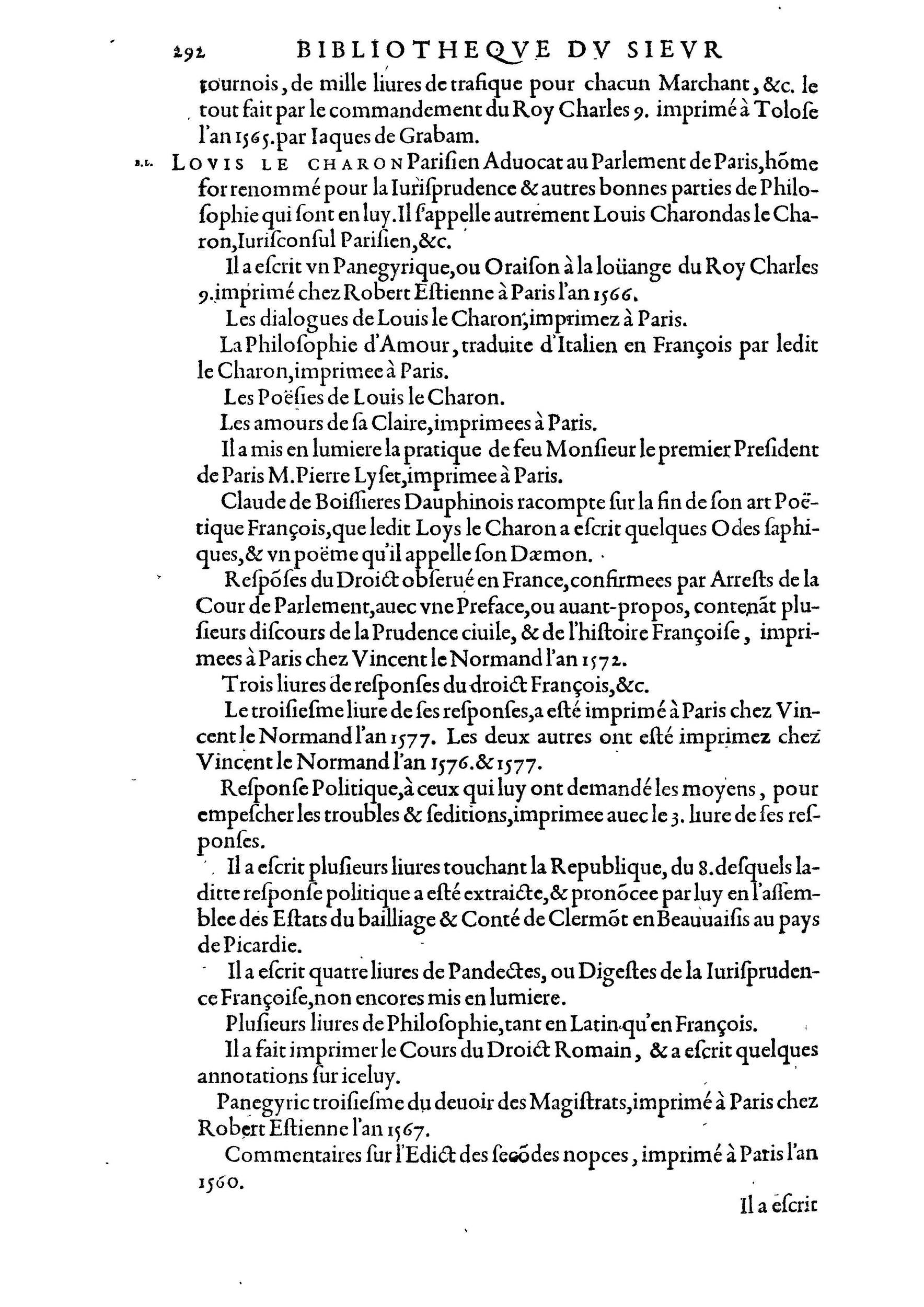 1584 - Abel L&#039;Angelier - Bibliothèques françaises - BnF