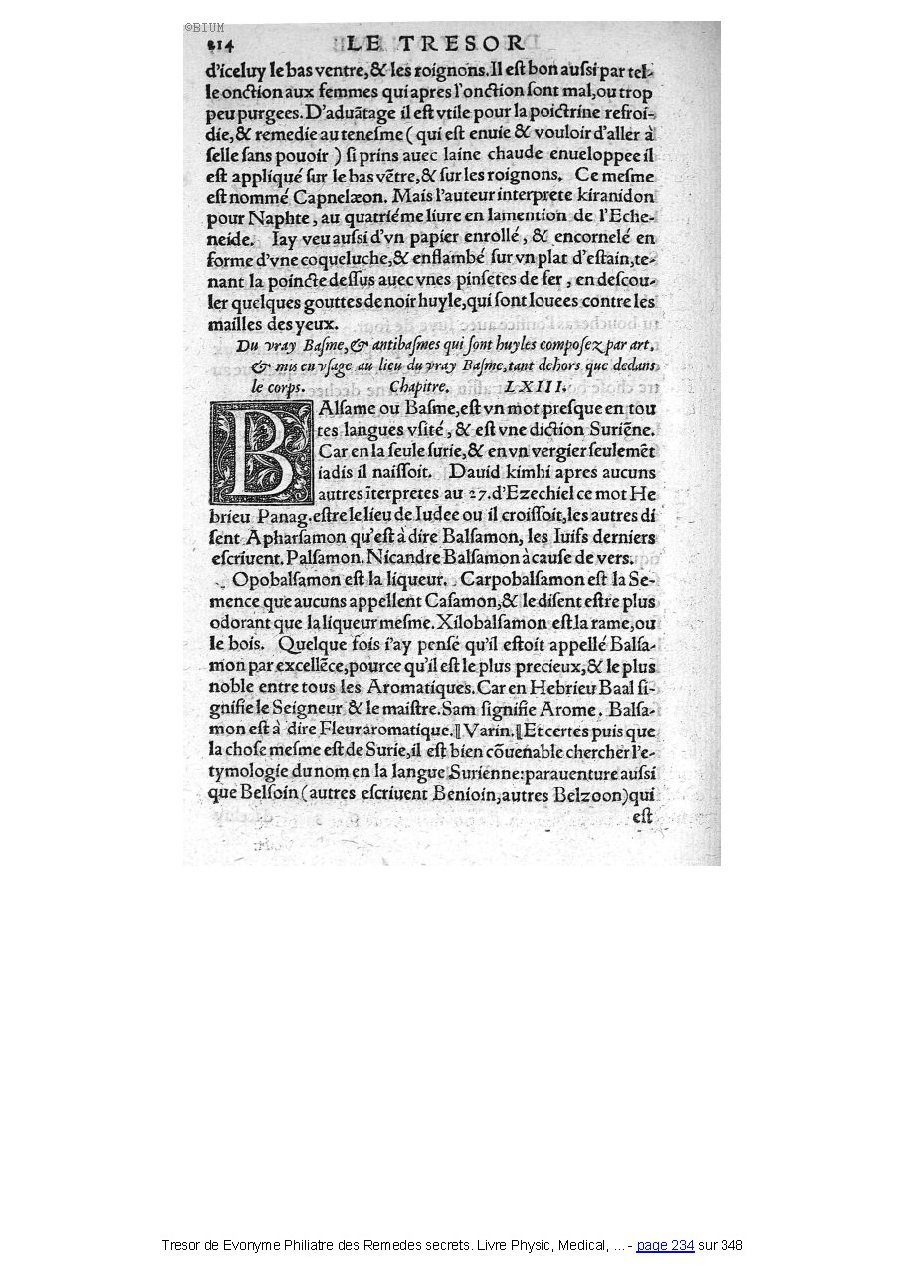 1555 - Balthazar Arnoullet - Trésor d’Évonyme Philiatre - Université Paris Cité