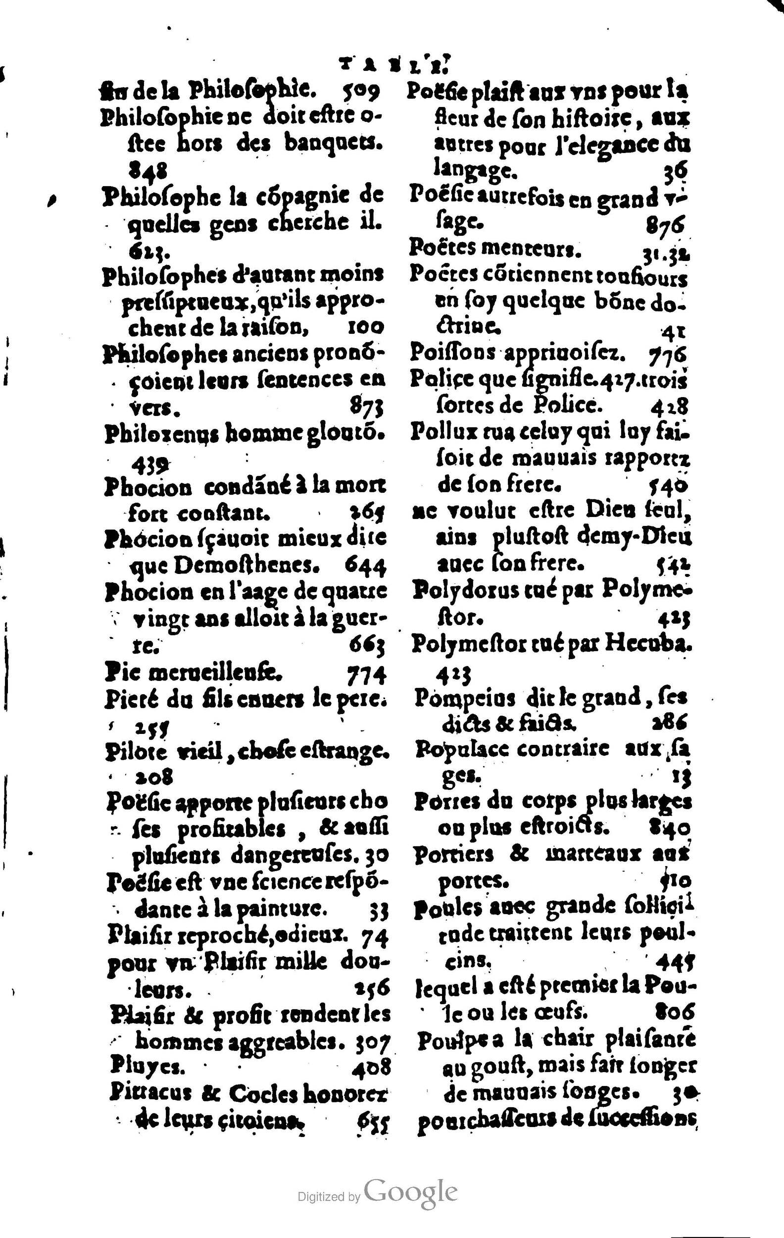 1578 - Jean Poupy - Trésor des morales de Plutarque - BSB Munich