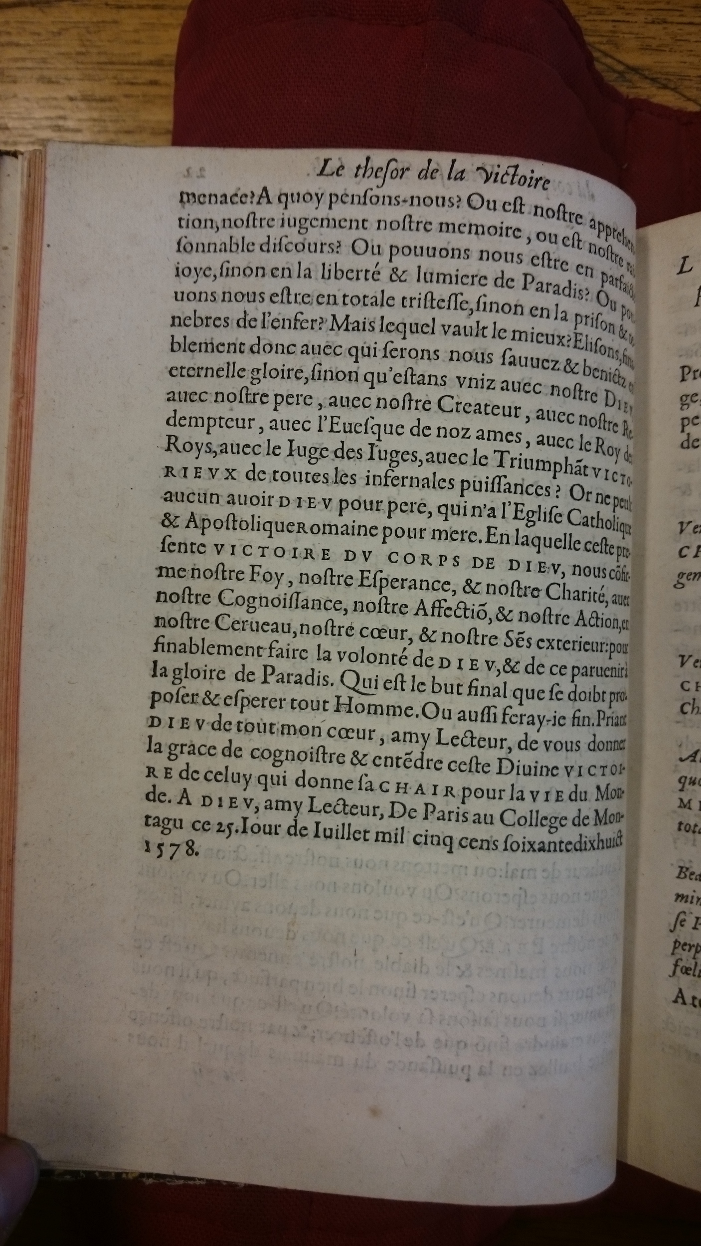 1578 - Nicolas Chesneau - Trésor et entière histoire de la triomphante victoire du corps de Dieu sur l’esprit malin - BM Lyon