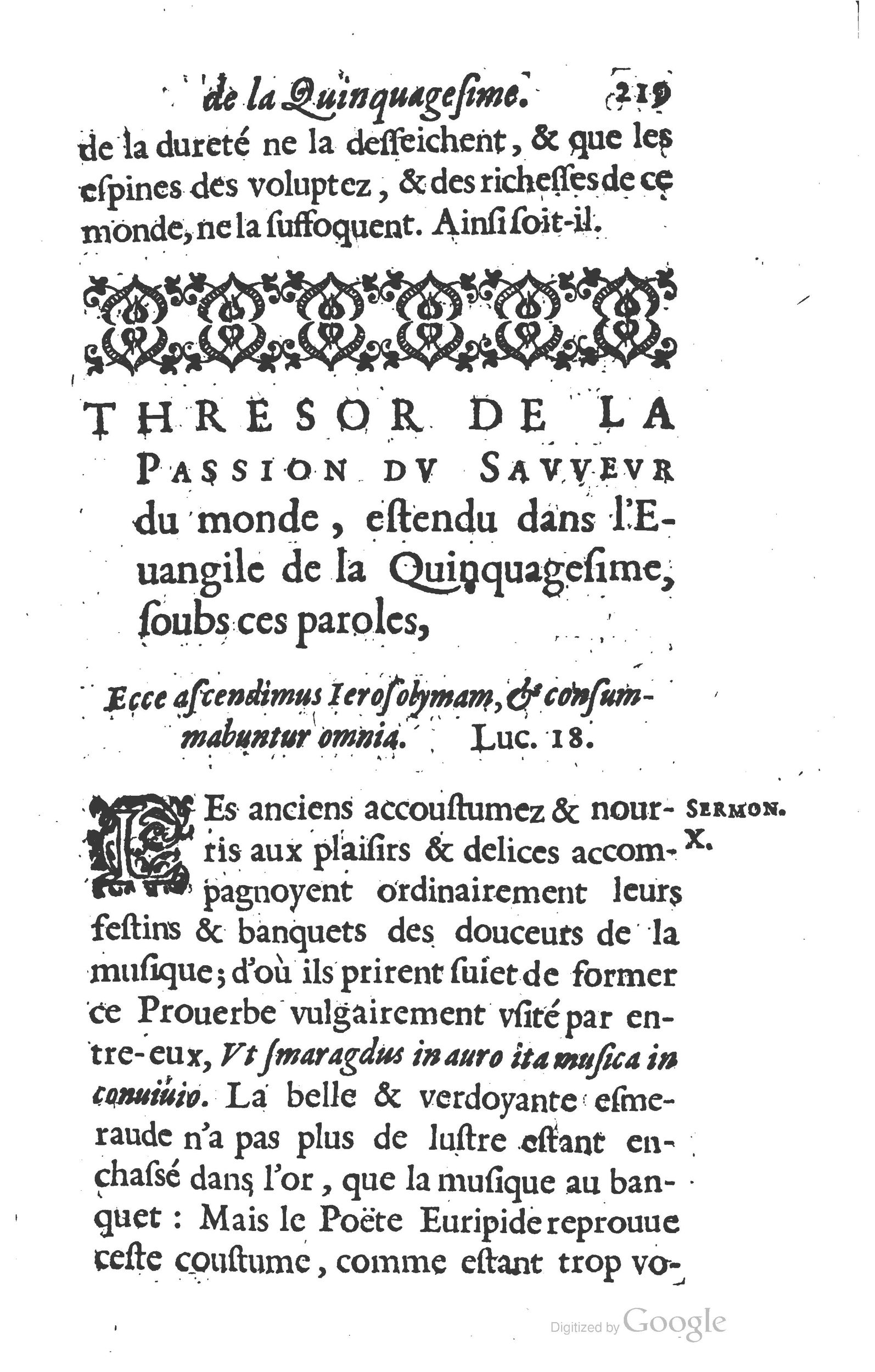 1629 - Manassés de Préaulx - Sermons ou Trésors de la piété chrétienne - BM Lyon