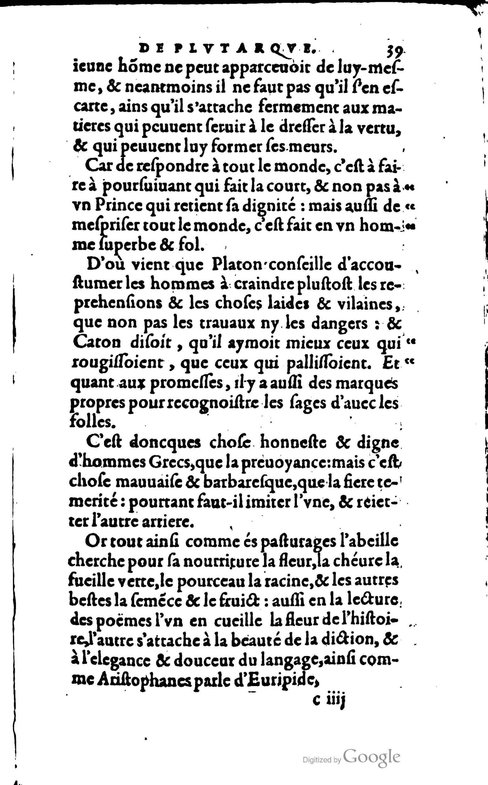 1578 - Jean Poupy - Trésor des morales de Plutarque - BSB Munich