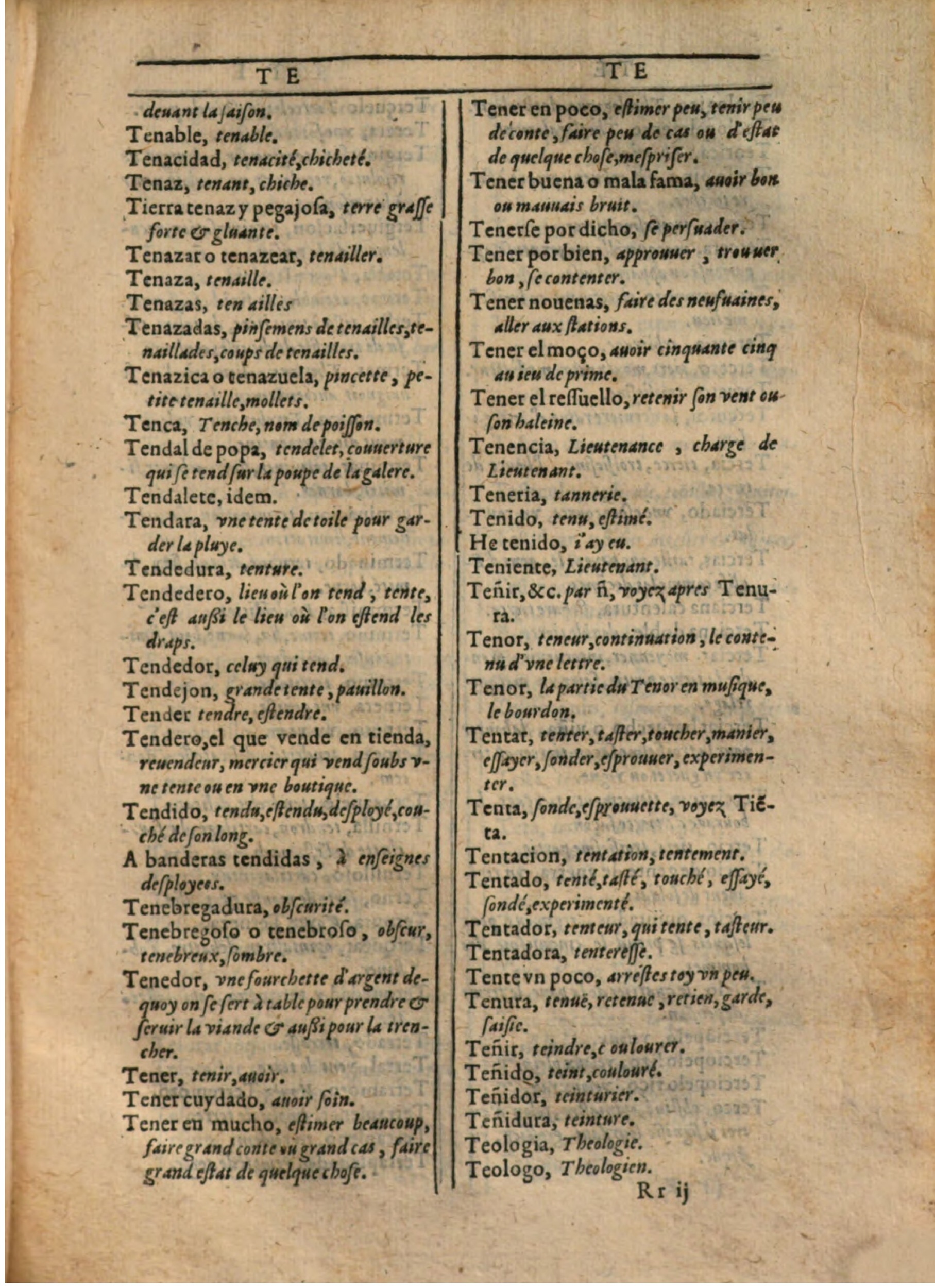 1607 - Marc Orry - Trésor des deux langues espagnole et française (Première partie) - BSB Munich 1607 - Marc Orry - Trésor des deux langues espagnole et française (Première partie) - BSB Munich