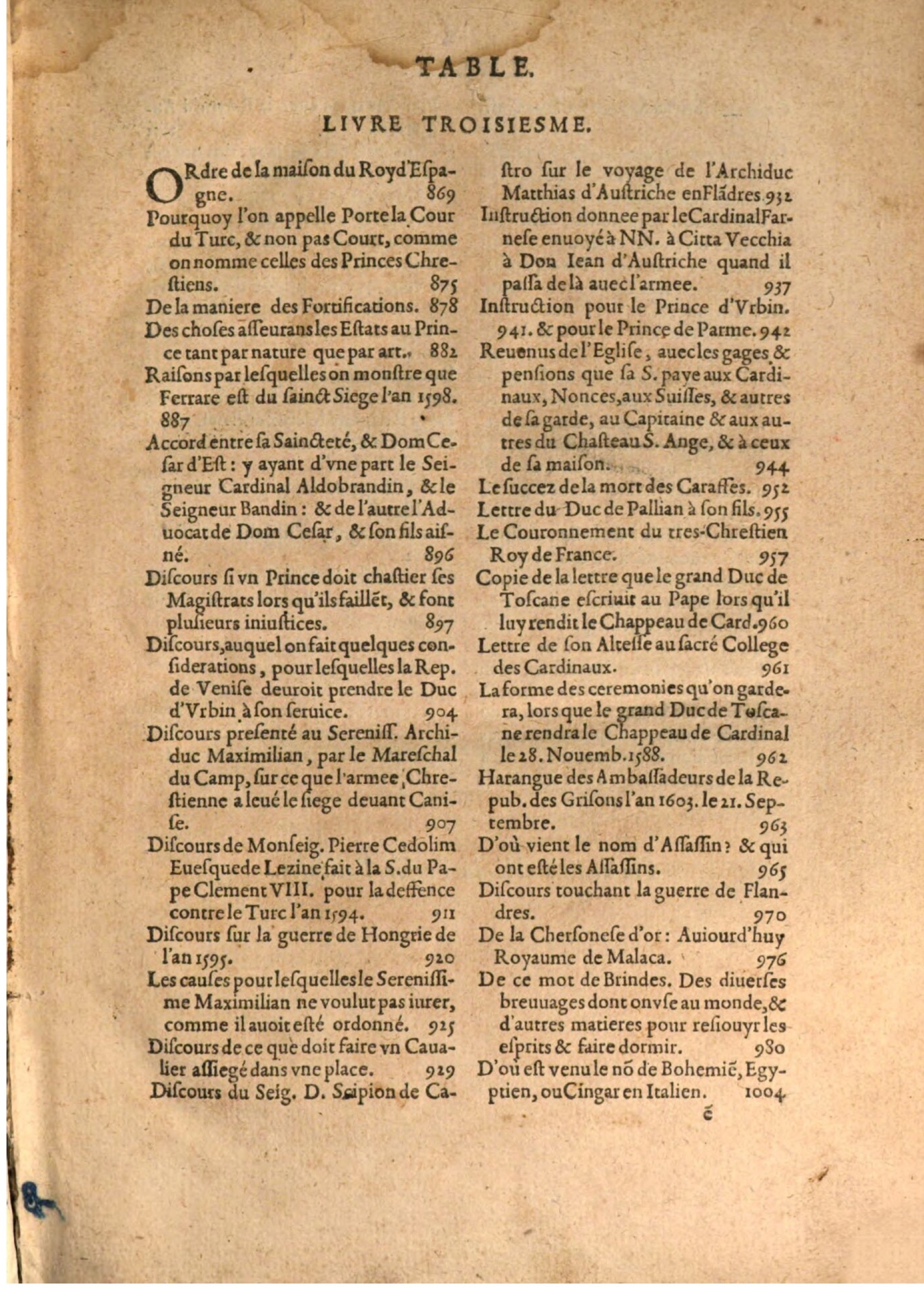 1608 - Nicolas Du Fossé - Trésor politique - BSB Munich