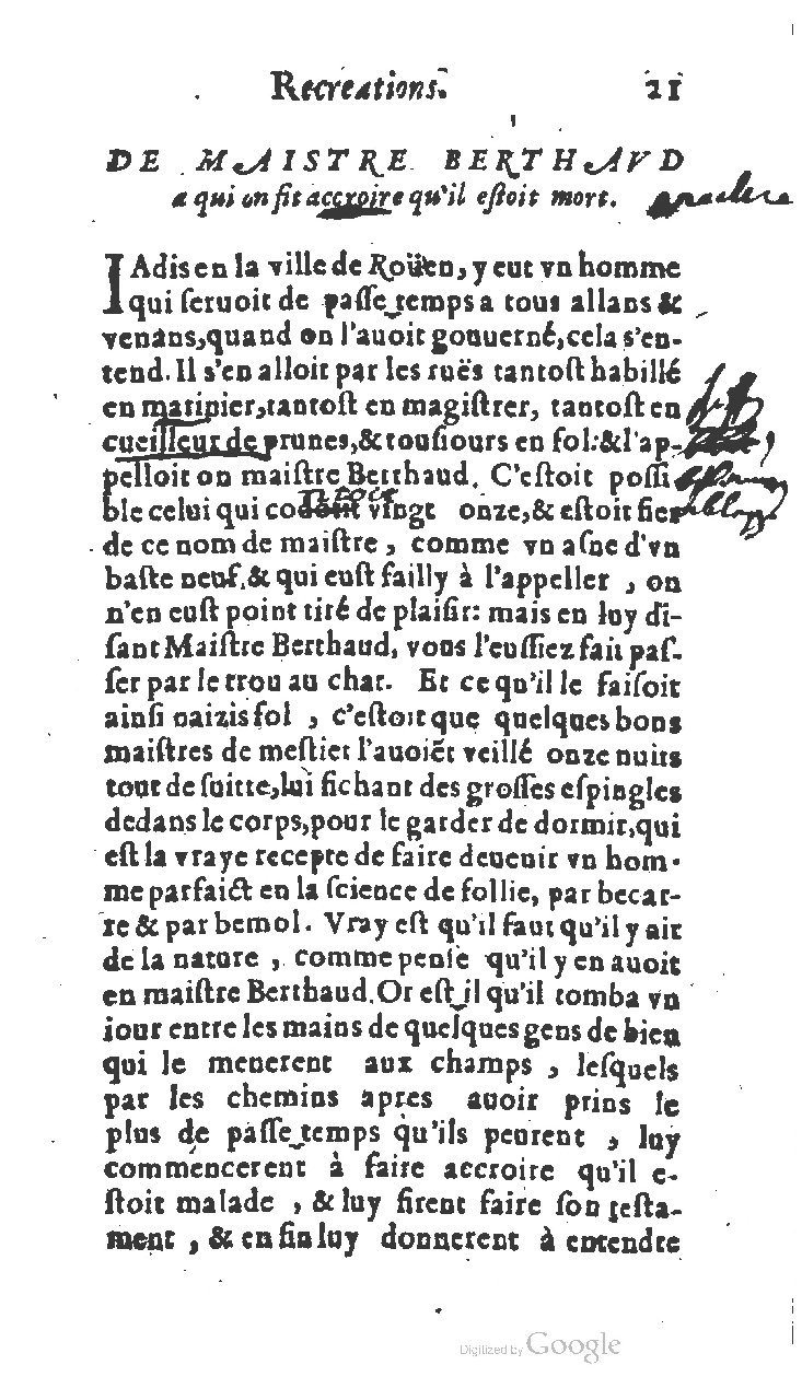 1611 - Jean Osmont - Trésor des récréations - BSB Munich