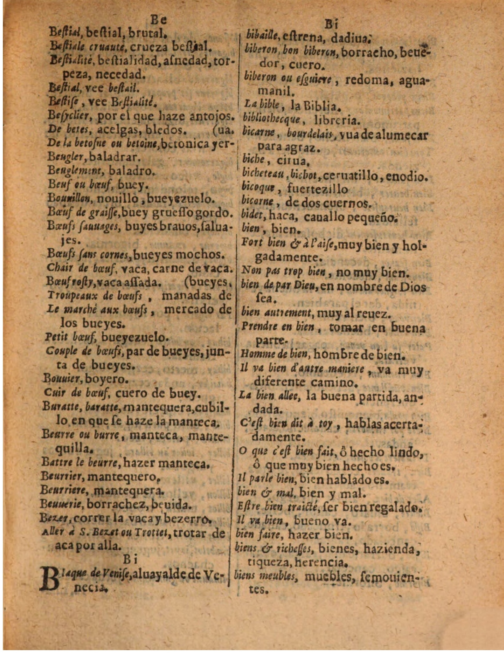 1624 - Hubert Antoine - Trésor des deux langues espagnole et française (Seconde partie) - BSB Munich