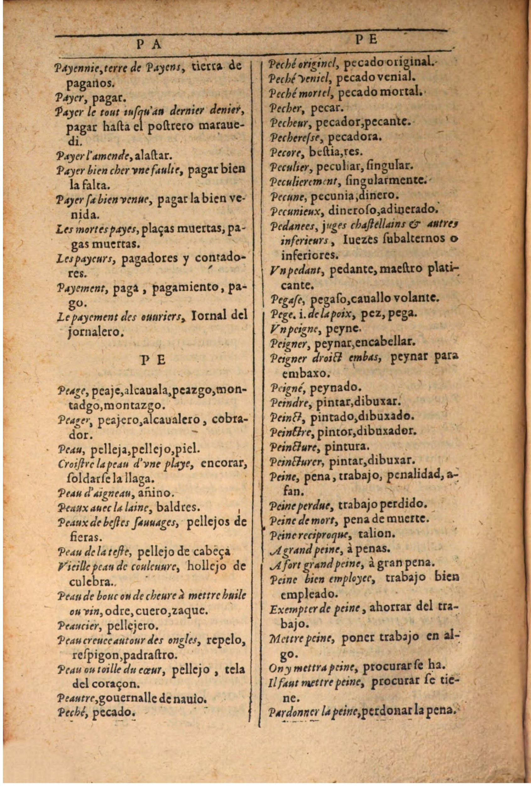 1607 - Marc Orry - Trésor des deux langues espagnole et française (Seconde partie) - BSB Munich