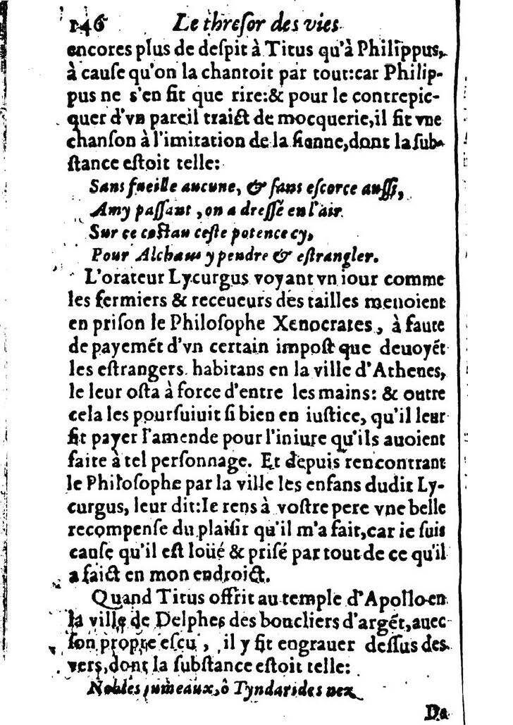 1611 - Pierre Rigaud - Trésor des vies de Plutarque - BM Lyon