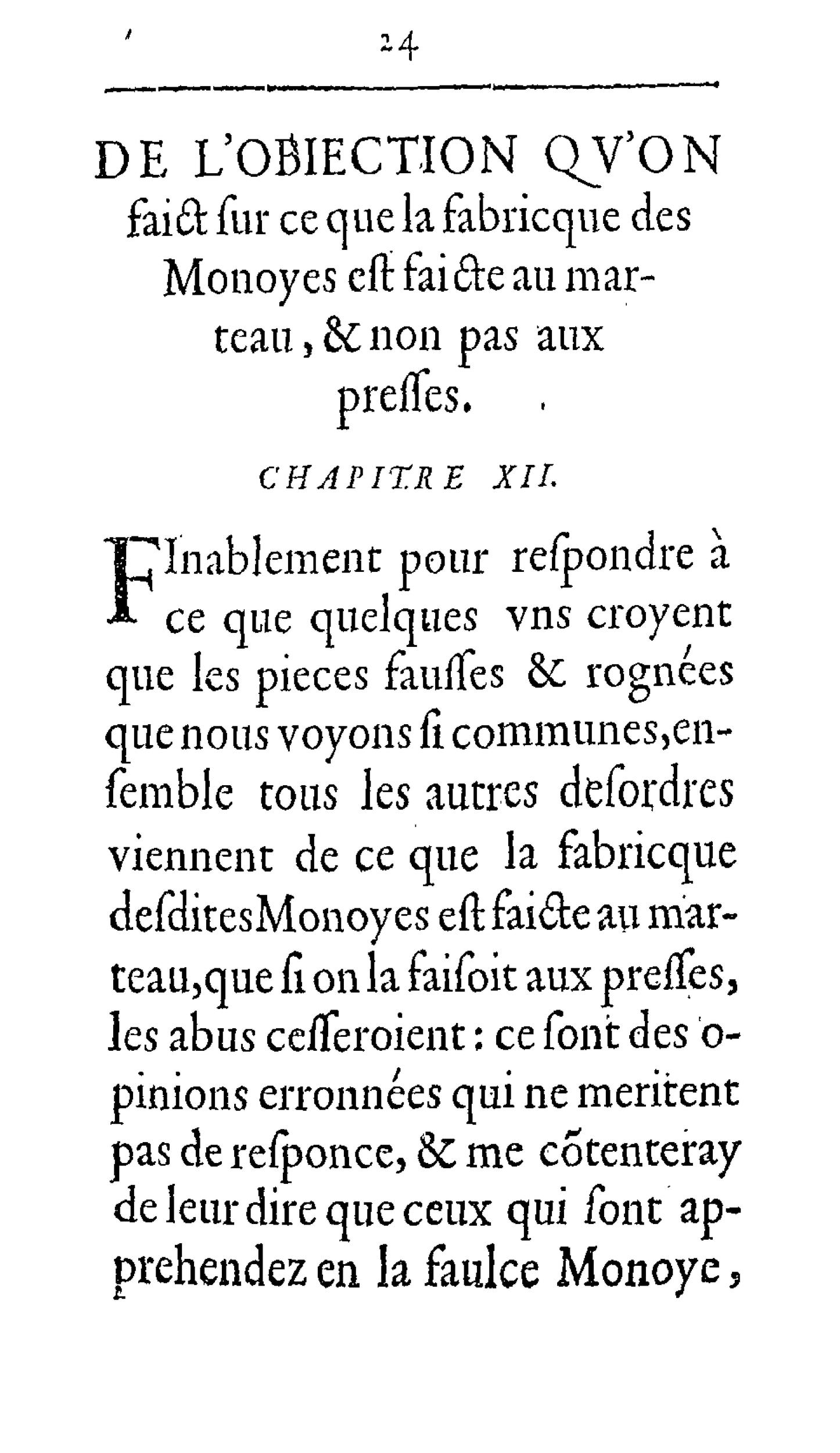1624 - Jacques du Coq - Trésor des monnaies - Harvard University