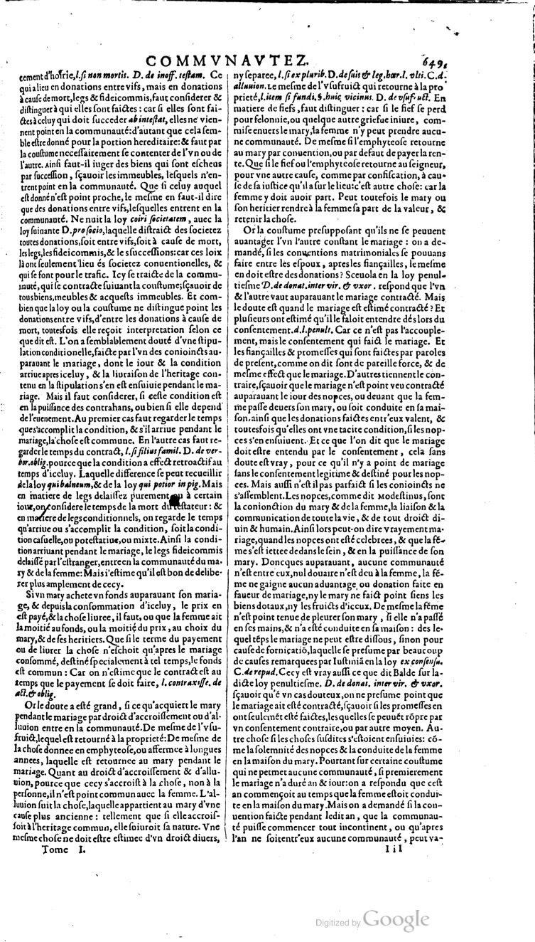 1629 - Veuve Nicolas Buon - Trésor du droit français (21754 T. 1) - BM Lyon