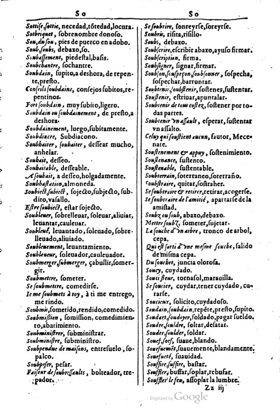 1616 - Veuve Marc Orry - Trésor des deux langues espagnole et française (Première et Seconde parties) - BM Lyon