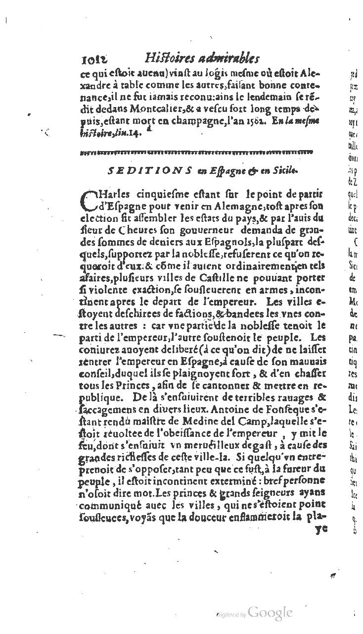 1610 - Paul Marceau - Trésor d’histoires admirables et mémorables - BSB Munich 1610 - Paul Marceau - Trésor d’histoires admirables et mémorables - BSB Munich