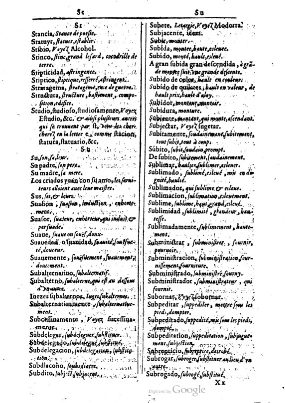 1616 - Veuve Marc Orry - Trésor des deux langues espagnole et française (Première et Seconde parties) - BM Lyon