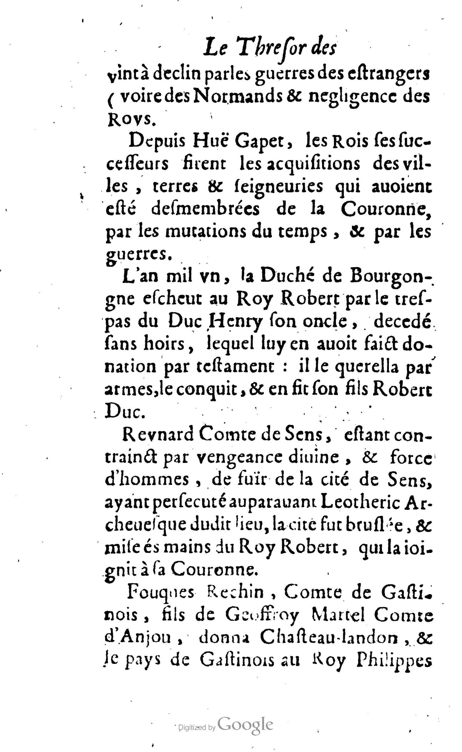 1638 - Jean Corrozet - Trésor des histoires de France - BM Lyon