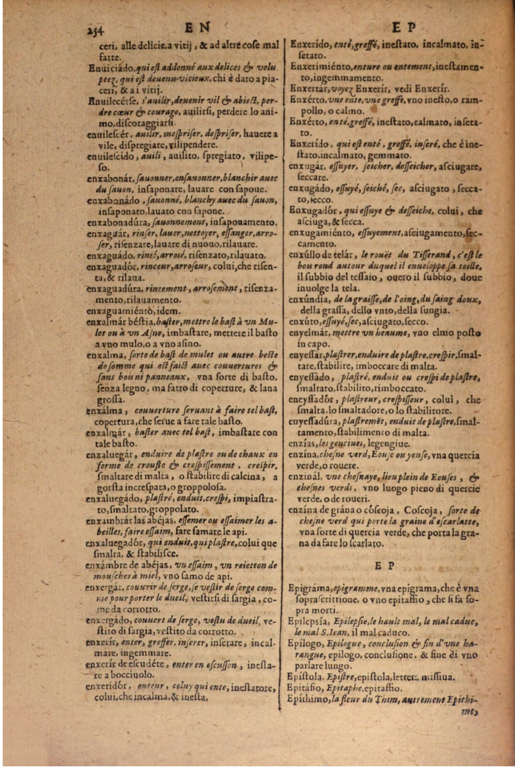 1606 - Samuel Crespin - Thresor des trois langues, francoise, italiene et espagnolle - BSB Munich