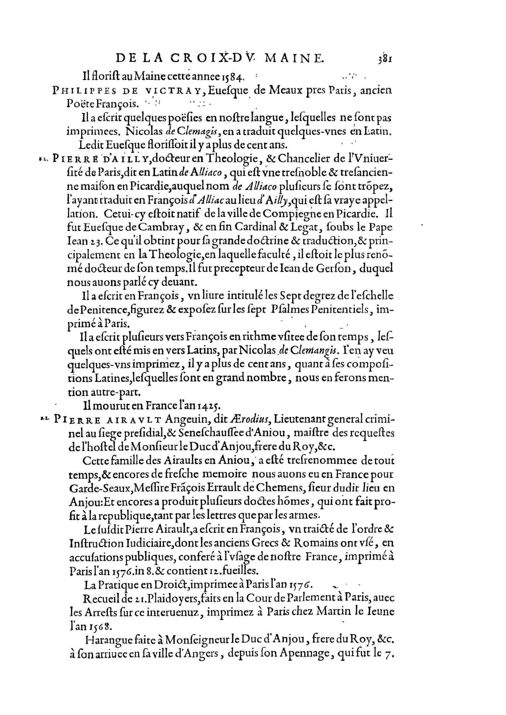1584 - Abel L&#039;Angelier - Bibliothèques françaises - BnF