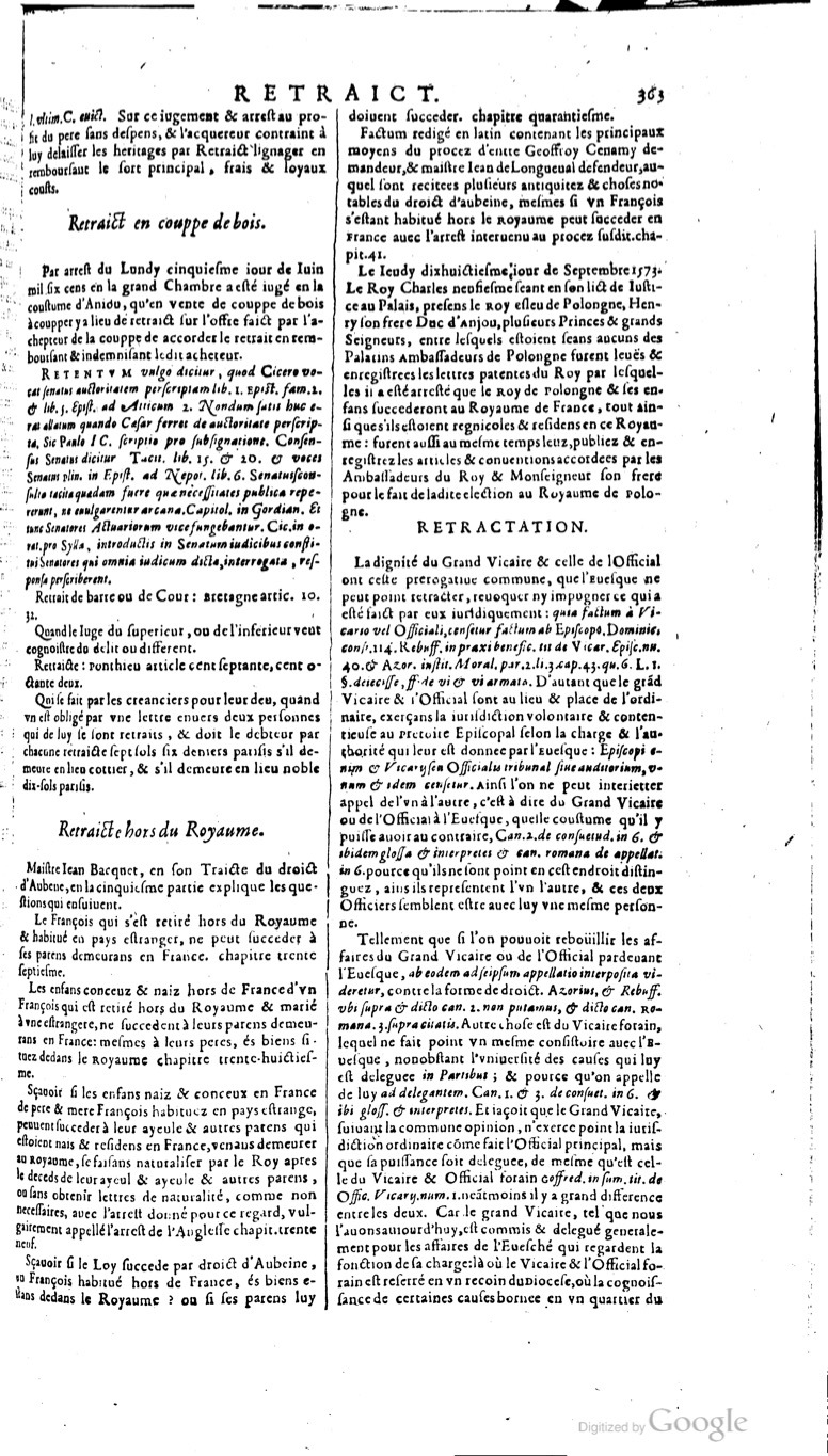 1629 - Veuve Nicolas Buon - Trésor du droit français (21754 T. 3) - BM Lyon