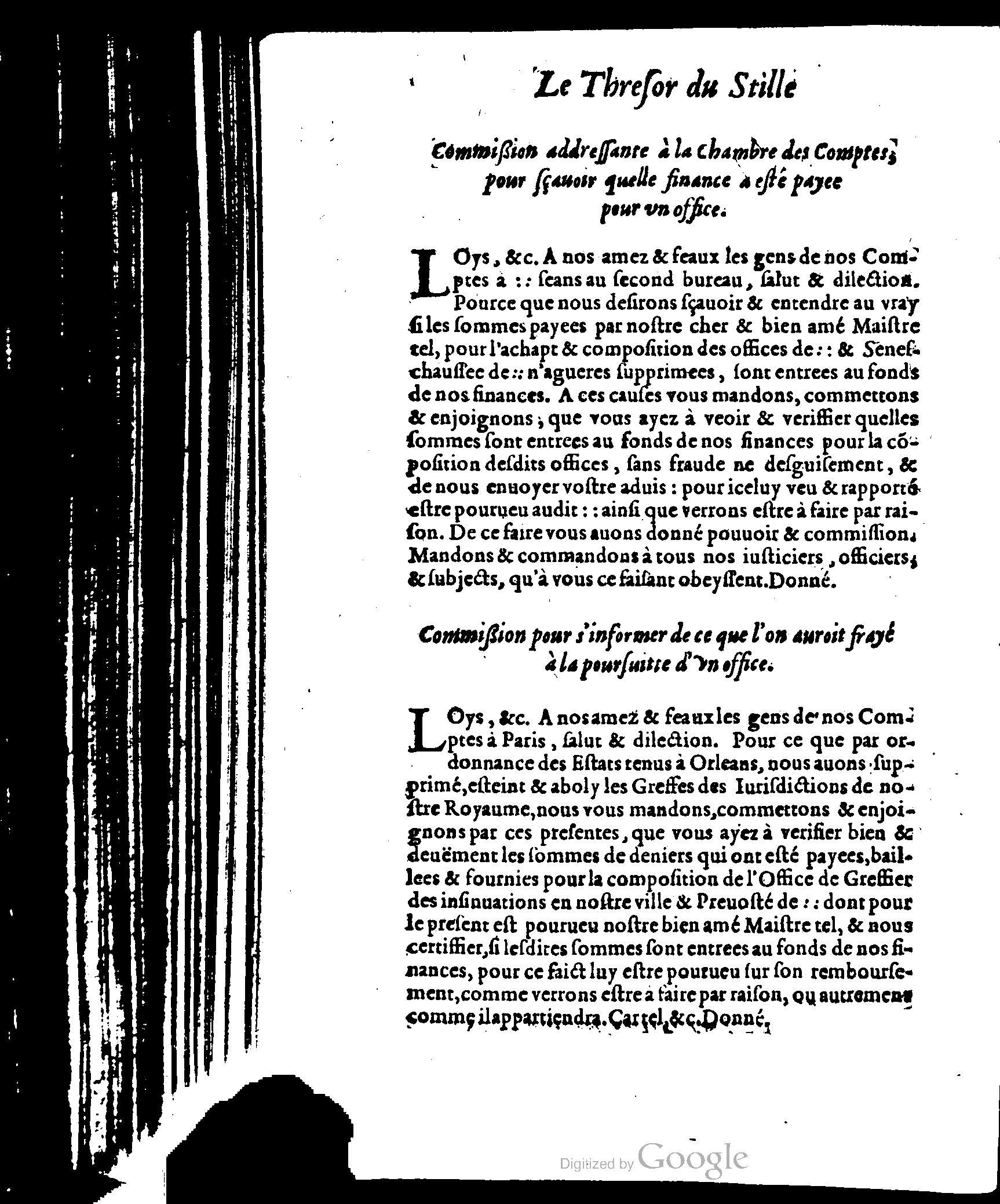 1614 - Jean Richer - Trésor du nouveau style et protocole de la chancellerie de France - BSB Munich