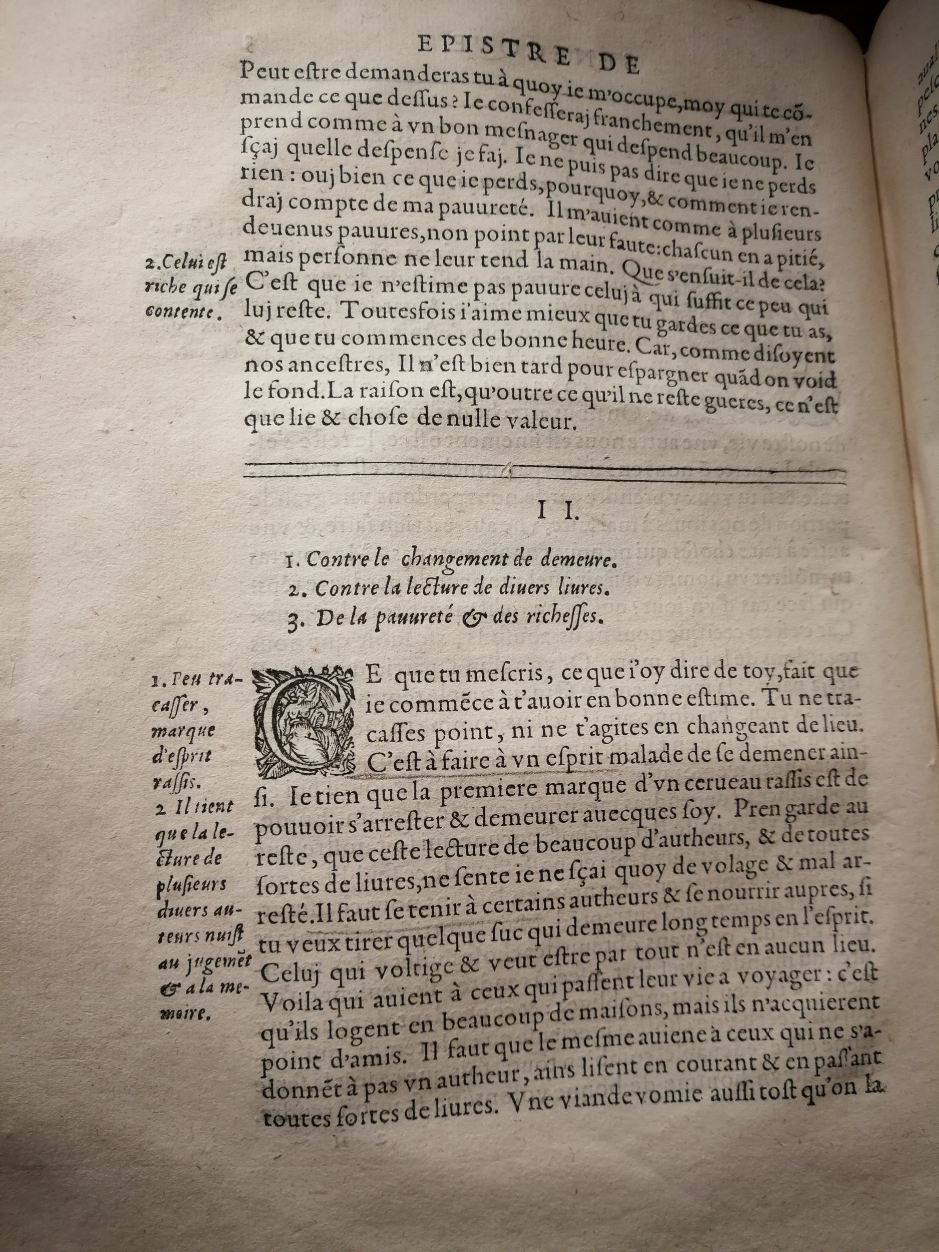 1590 (= 1595) - Jean Houzé - Œuvres morales et mêlées de Sénèque, Trésor de philosophie morale - T. 2 - BnF