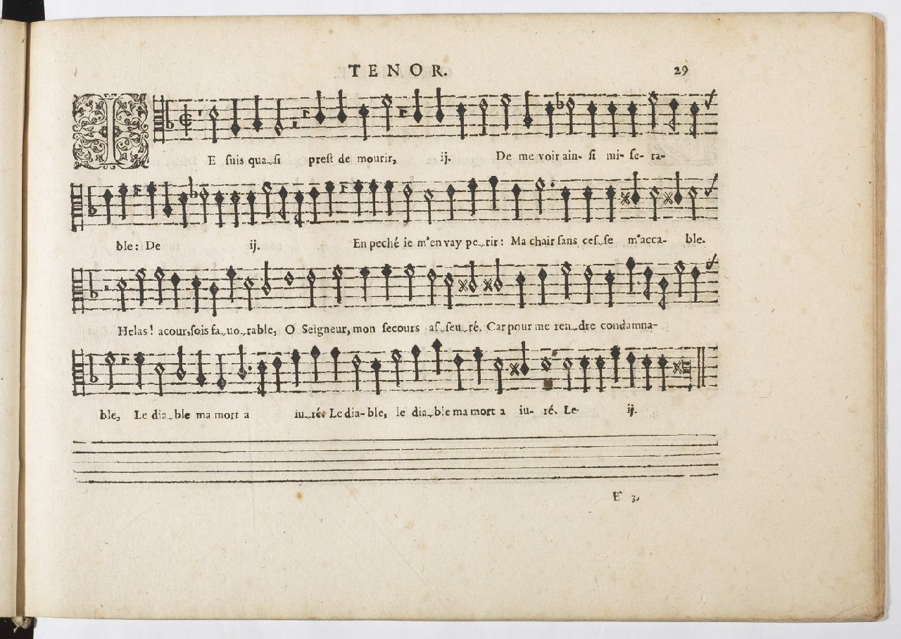 1594 - Paul Marceau - Trésor de musique d&#039;Orlande de Lassus, Superius, Bassus, Tenor, Quinta pars - BnF