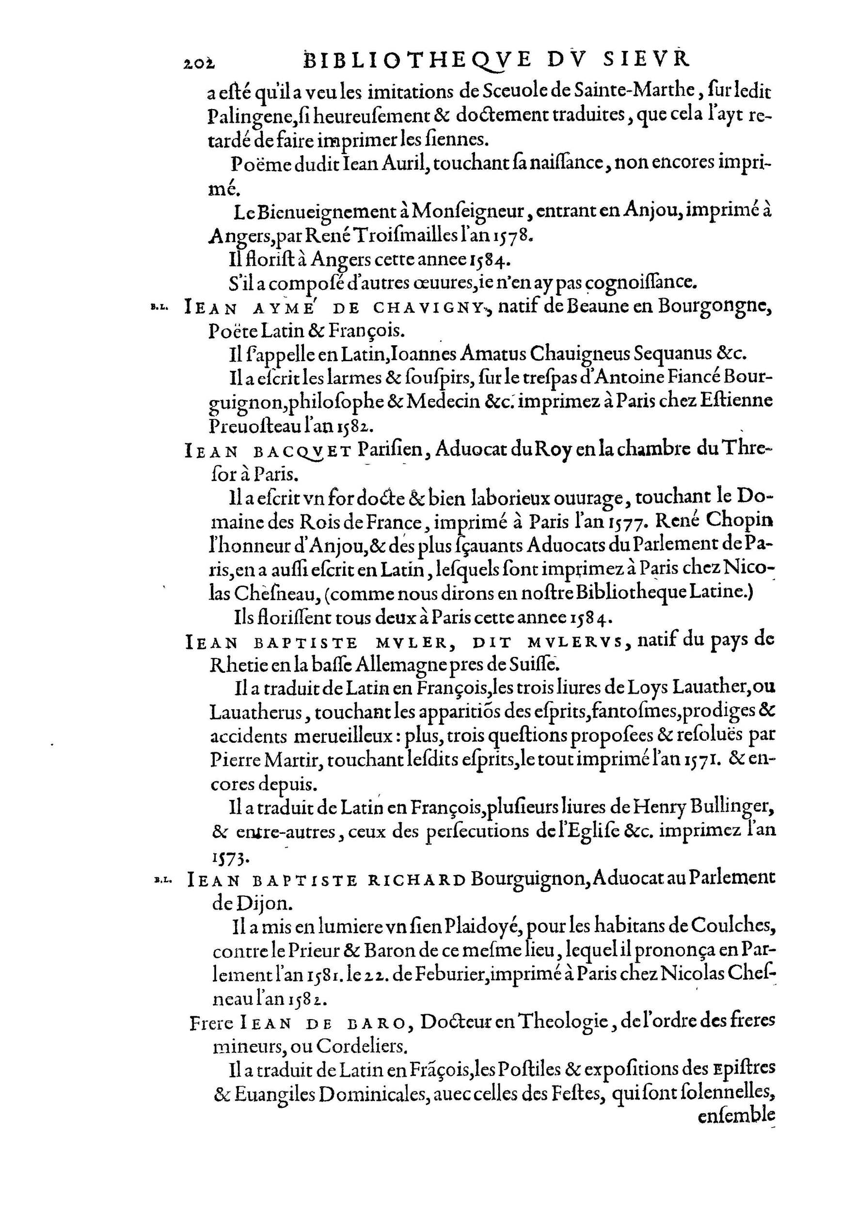 1584 - Abel L&#039;Angelier - Bibliothèques françaises - BnF