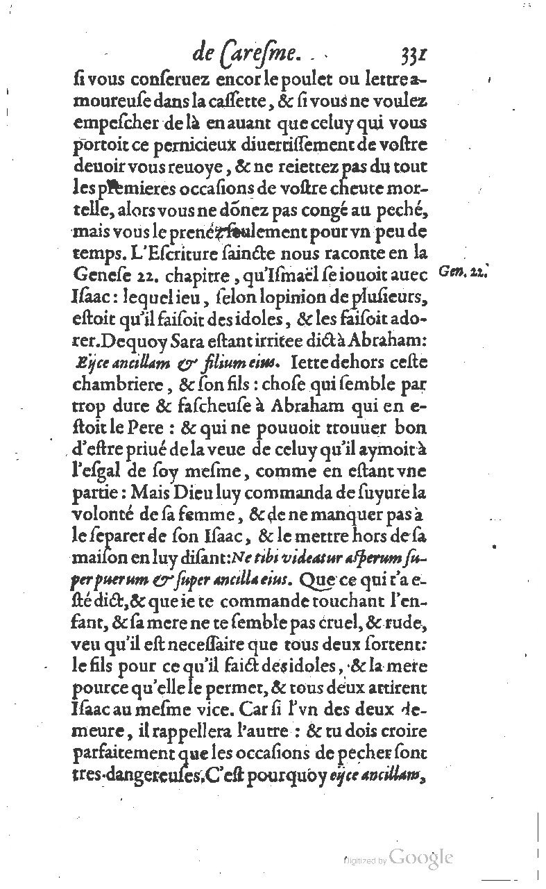 1607 - Nicolas Du Fossé - Trésor quadragésimal - T 01 - BM Lyon
