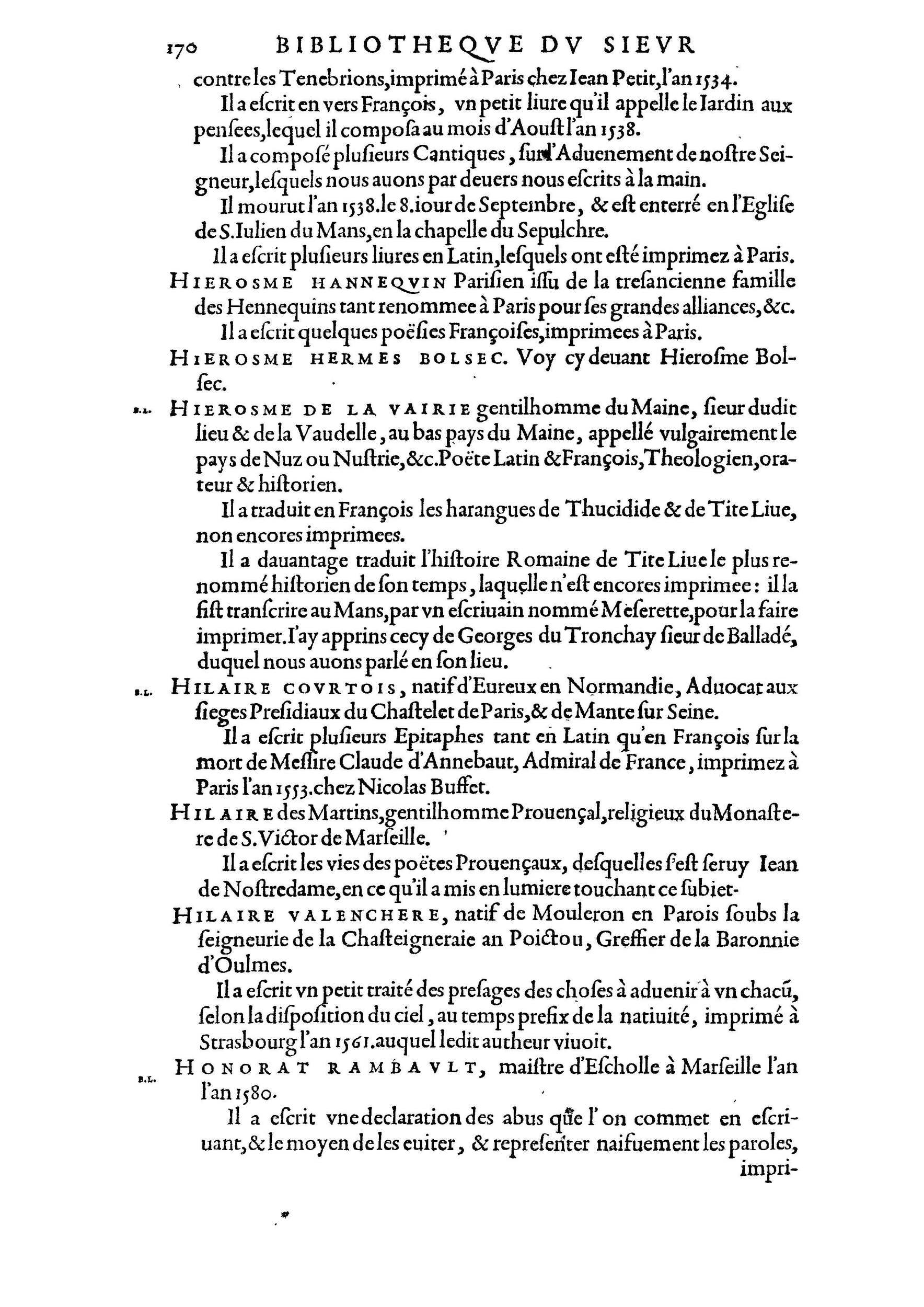 1584 - Abel L&#039;Angelier - Bibliothèques françaises - BnF
