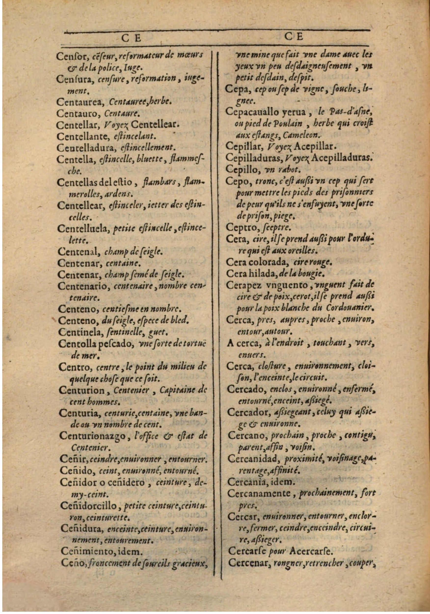 1607 - Marc Orry - Trésor des deux langues espagnole et française (Première partie) - BSB Munich 1607 - Marc Orry - Trésor des deux langues espagnole et française (Première partie) - BSB Munich