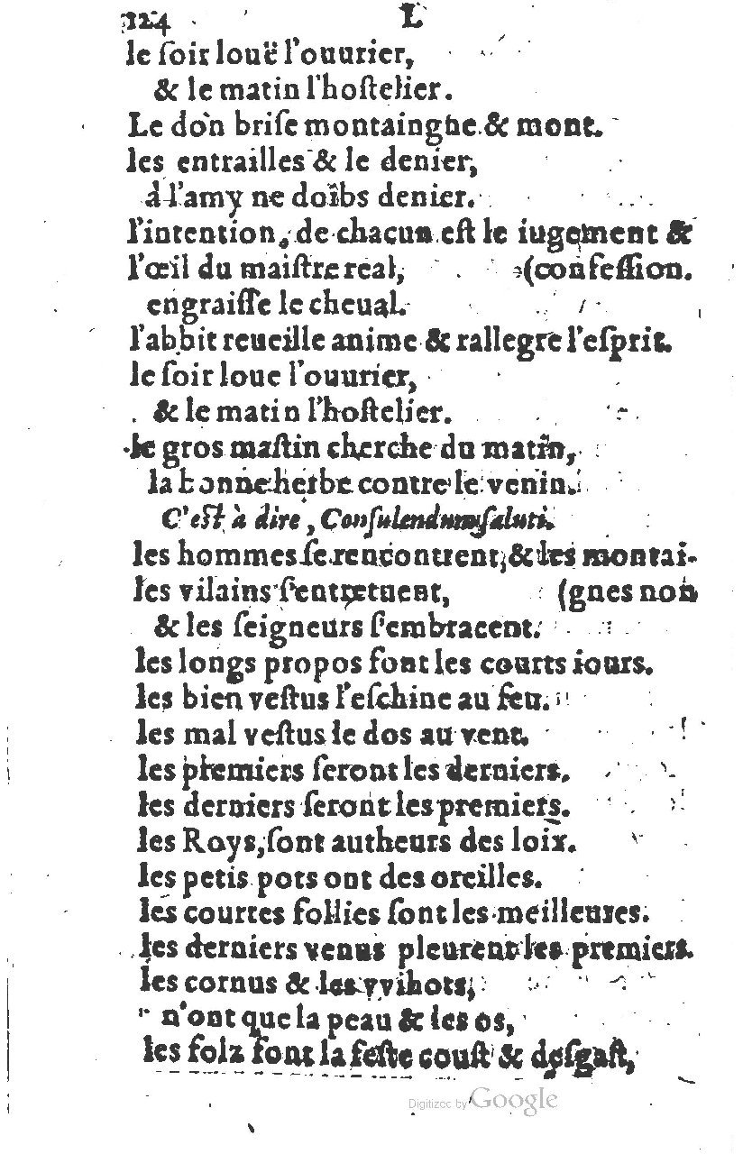 1581 - Nicolas Bonfons  - Trésor des sentences dorées - Princeton