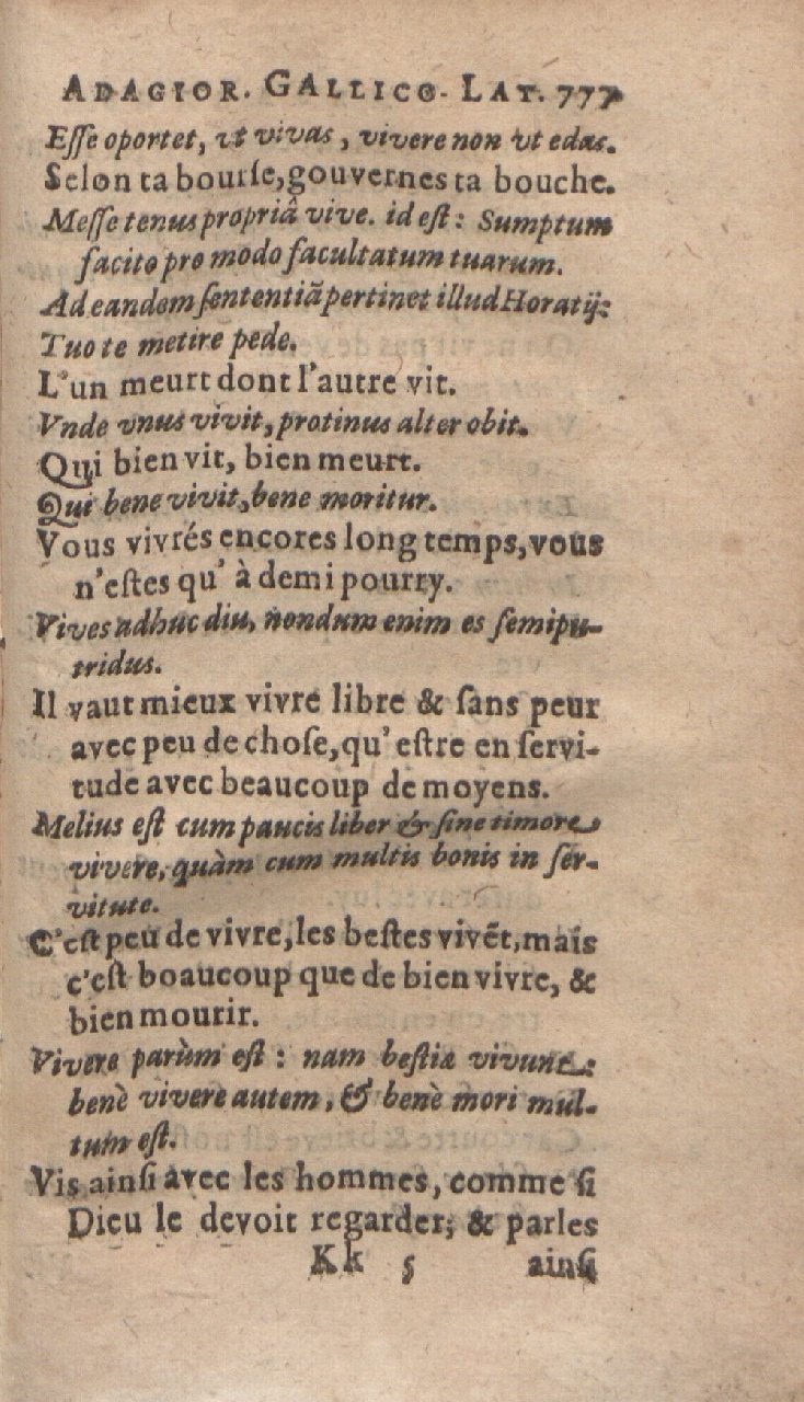 1612 - Dominicus Custos - Trésor des proverbes français - Bibliopol-Olomuc 1612 - Dominicus Custos - Trésor des proverbes français - Bibliopol-Olomuc