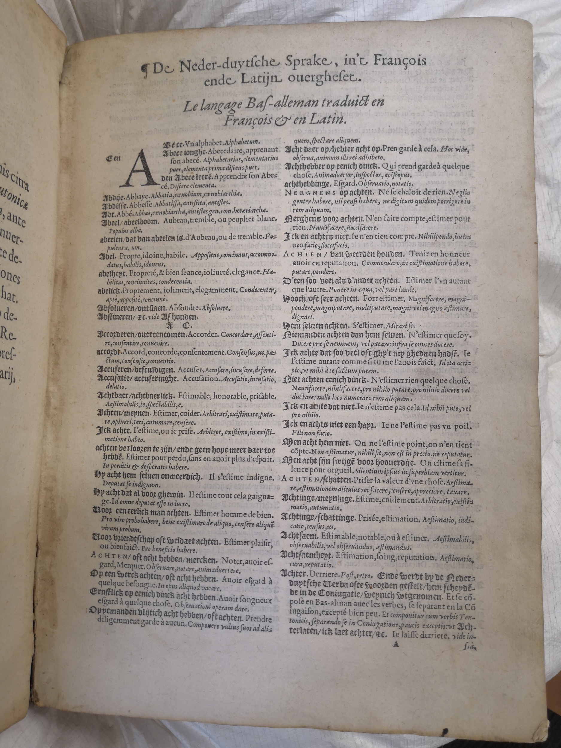 1573 - Christophe Plantin - Trésor du langage bas-allemand - Anvers Université