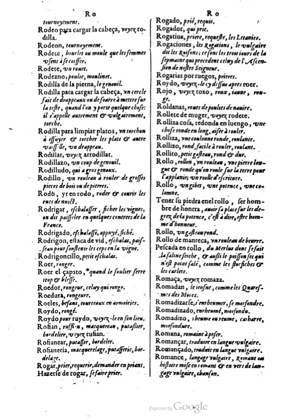 1621 - Adrian Tiffaine - Trésor des deux langues espagnole et française - BM Lyon