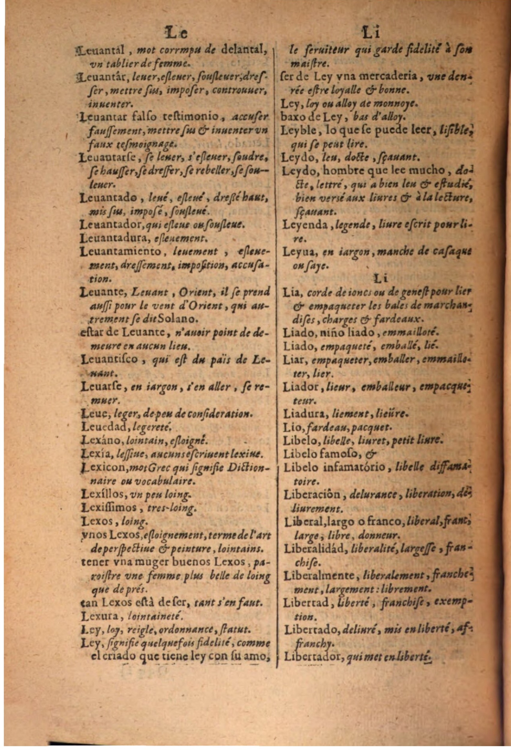 1645 - A. de Sommaville et A. Courbé - Trésor des deux langues espagnole et française - BSB Munich 1645 - A. de Sommaville et A. Courbé - Trésor des deux langues espagnole et française - BSB Munich