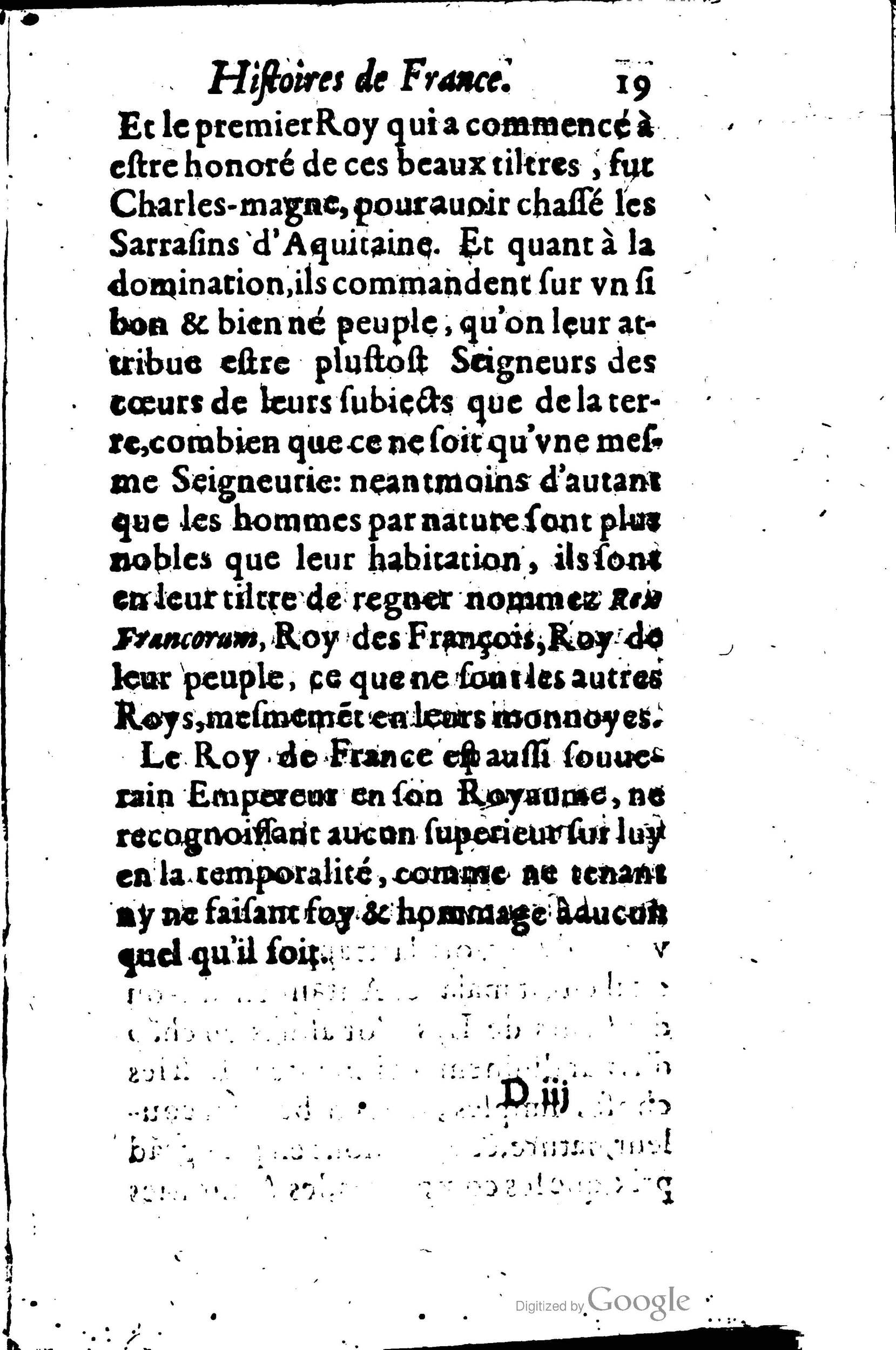 1619 - Jean Corrozet - Trésor des histoires de France - BSB Munich