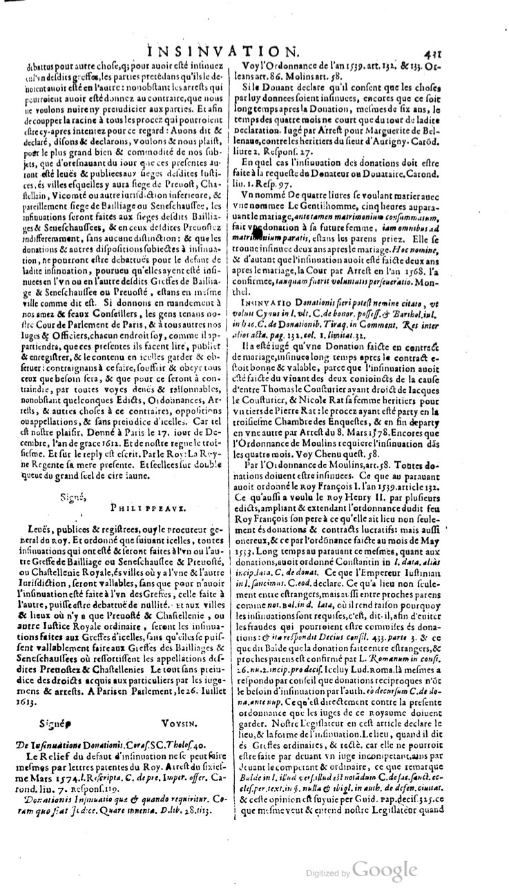 1629 - Veuve Nicolas Buon - Trésor du droit français (21754 T. 2) - BM Lyon