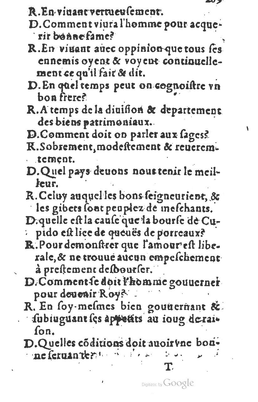 1581 - Nicolas Bonfons  - Trésor des sentences dorées - Princeton