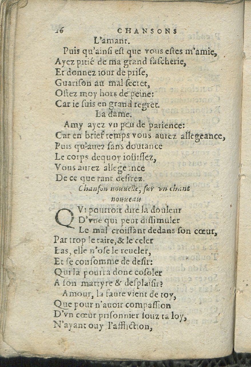 1575 - Pierre Brenouzet - Trésor de tous les recueils de chansons, tant amoureuses, rustiques, que musicales - Det KLG Copenhague