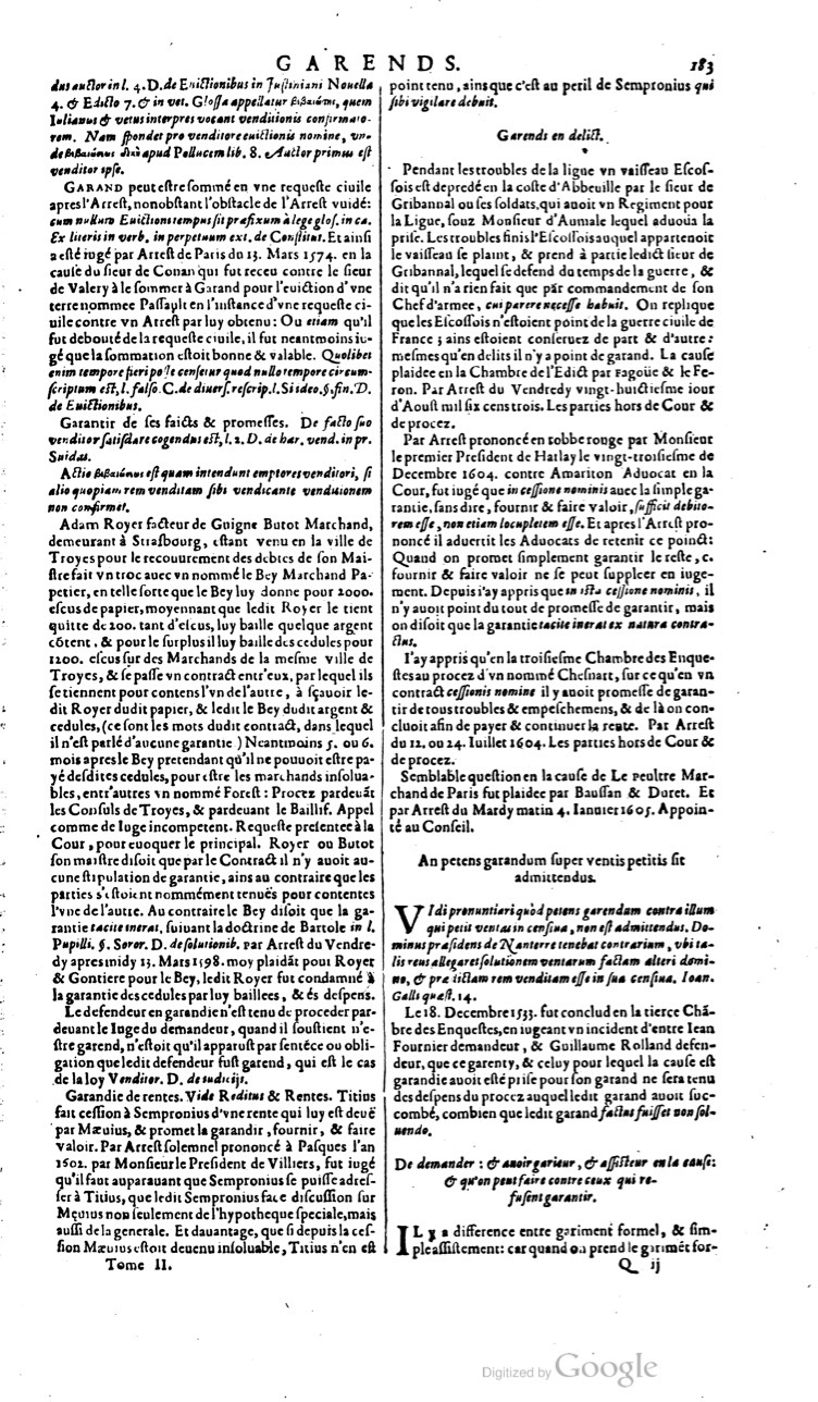 1629 - Veuve Nicolas Buon - Trésor du droit français (21754 T. 2) - BM Lyon