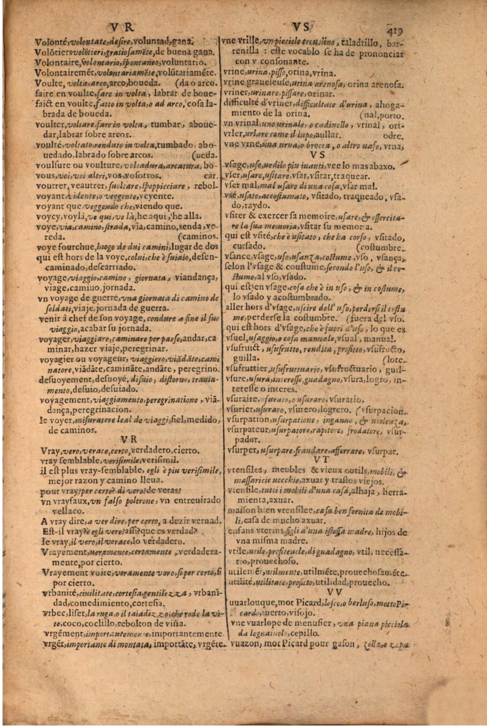 1616 - Pierre de la Rovière - Trésor des trois langues (Seconde partie) - BSB Munich