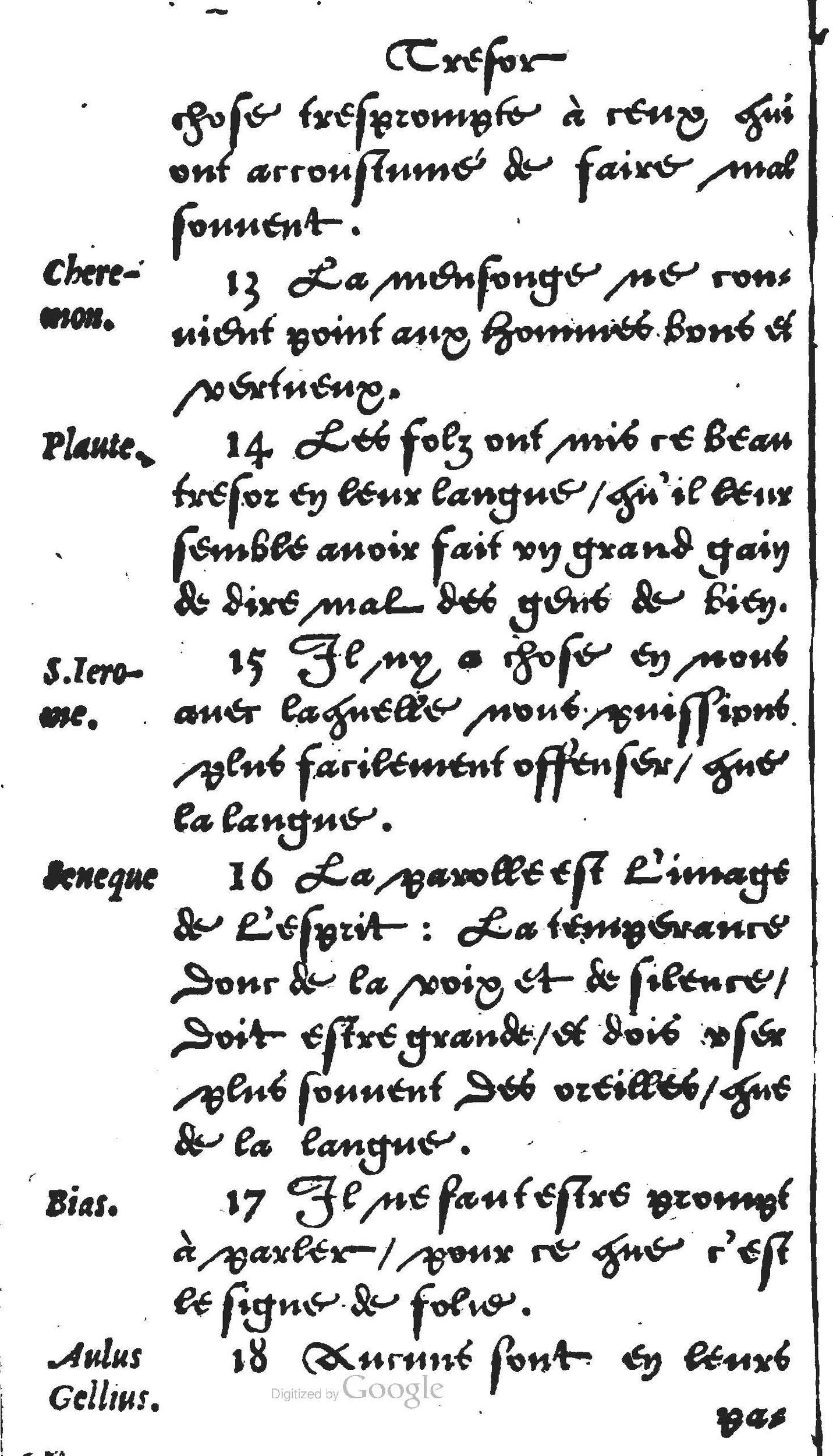 1560 - Jean Bellère - Trésor de vertu - Det Kongelige Bibliotek 1560 - Jean Bellère - Trésor de vertu - Det Kongelige Bibliotek