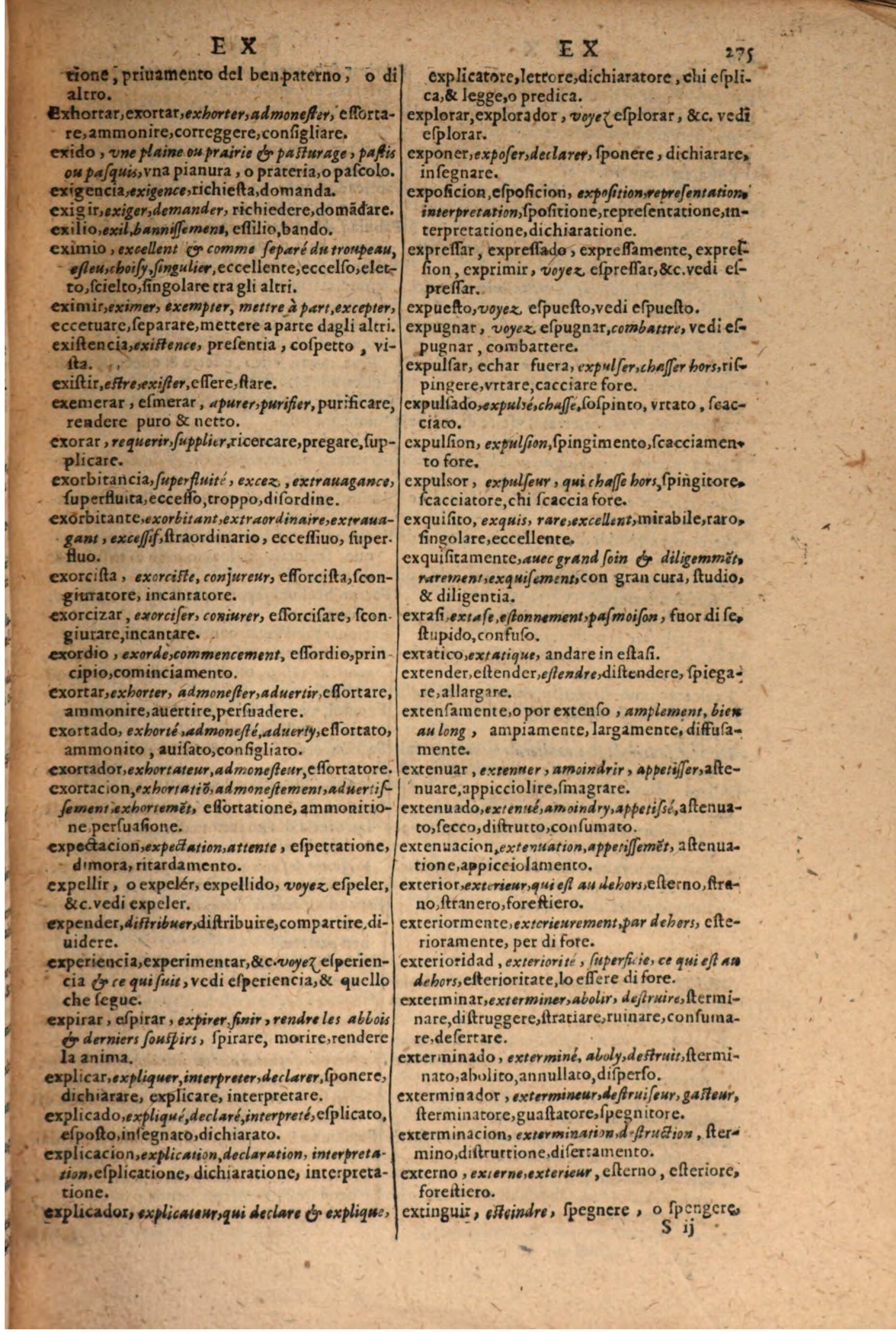 1606 - Samuel Crespin - Thresor des trois langues, francoise, italiene et espagnolle - BSB Munich